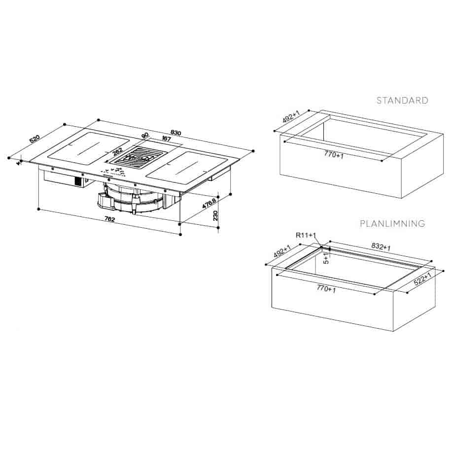 Eico Spishäll med inbyggd fläkt, Galileo Smart BK A830