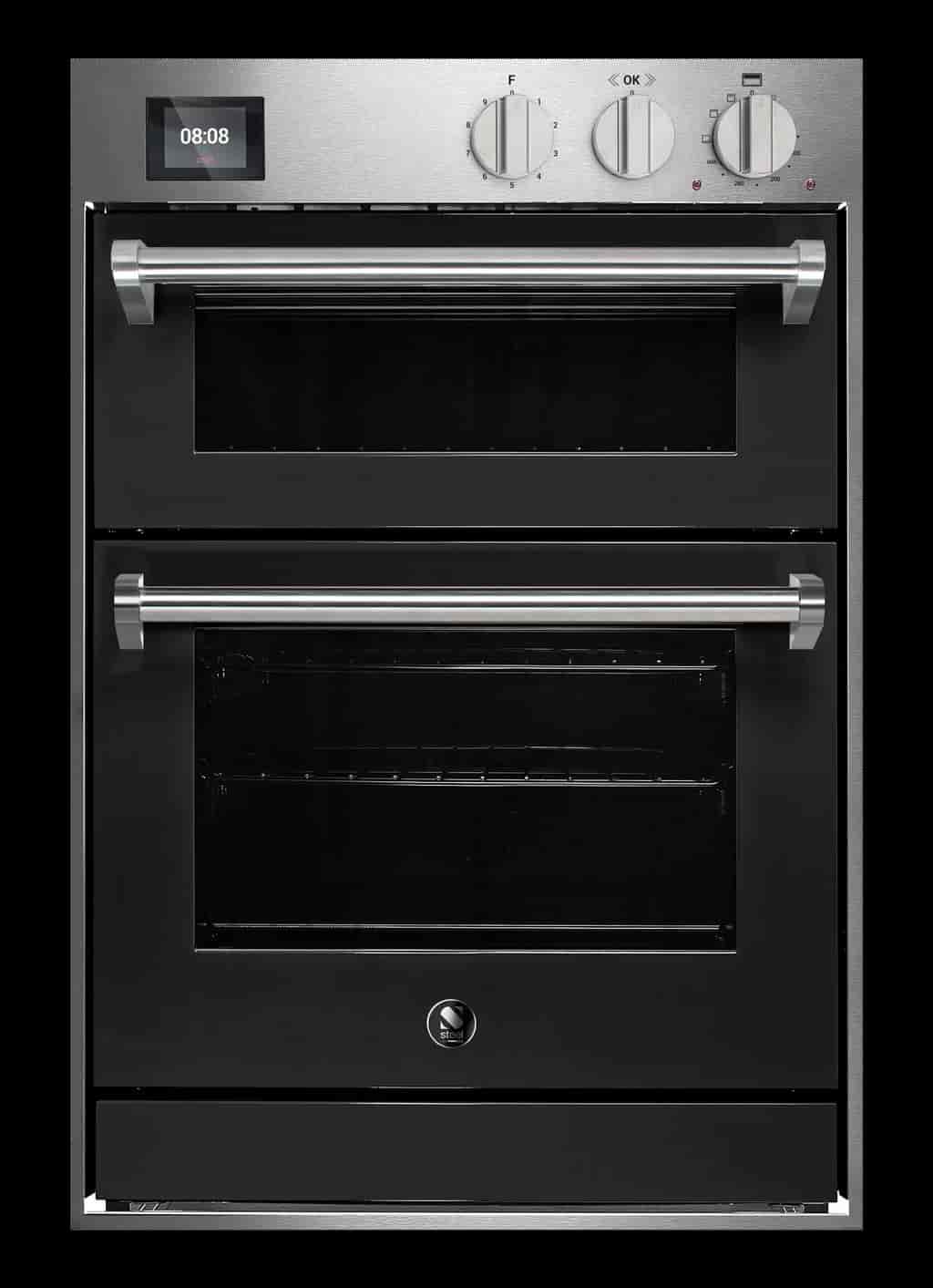 Steel Genesi Built-in Combi-Steam 60x90 cm 2 ovens Nero
