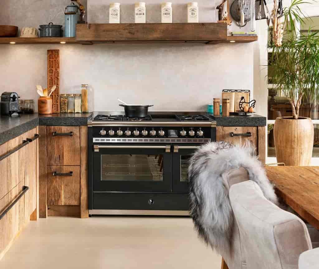 Steel Ascot Combi-Steam 120 cm 2 ovens Inox/Brass Gas Barbecue