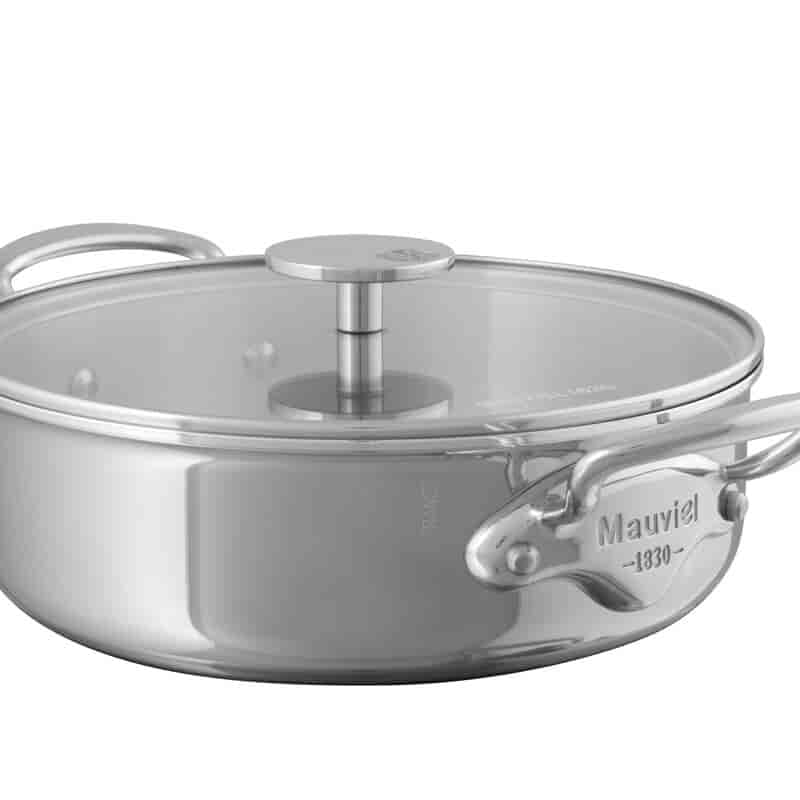 Gryta med glaslock låg Cook Style 5,7 liter Stål, Mauviel