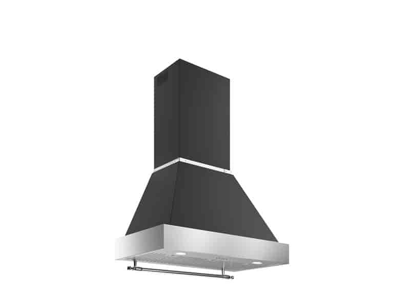 Fläkt vägghängd 90 cm, matt-svart, Heritage-serien