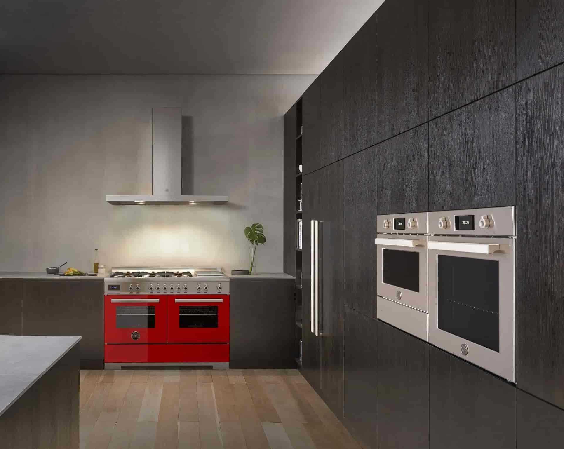 Bertazzoni Professional, Spis 120x60, 2 Ugnar, Röd