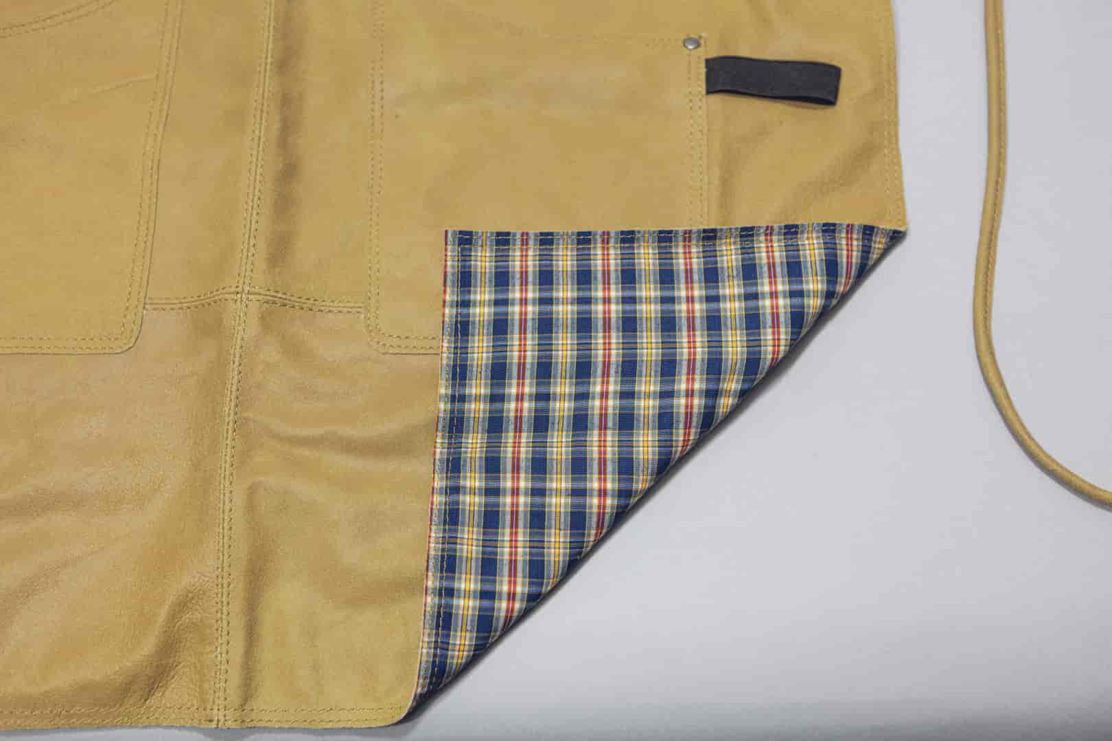Förkläde Vintage Läder HOME MUSTARD