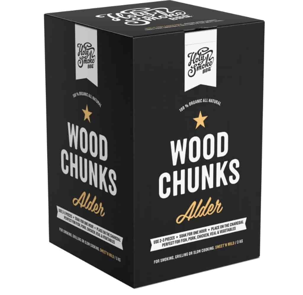 HOLY SMOKE BBQ SMOKE WOOD CHUNKS ALDER 3 KG