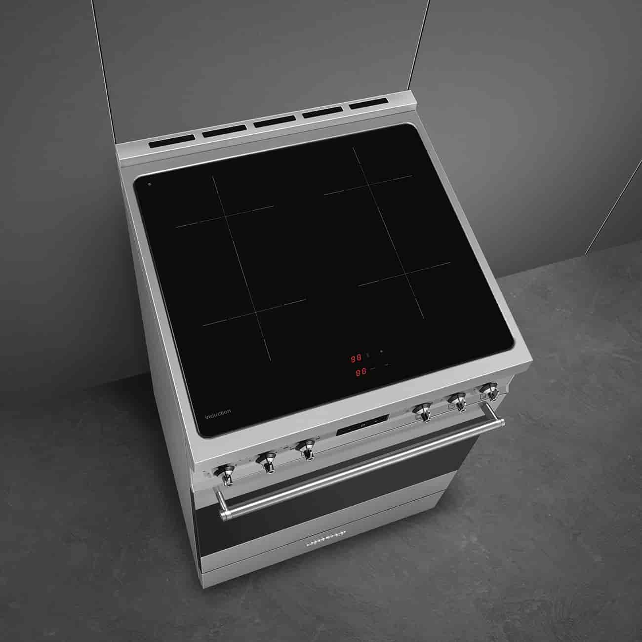 SMEG Classic, C6IPXM2, Induktionsspis 60x60 cm Rostfritt stål