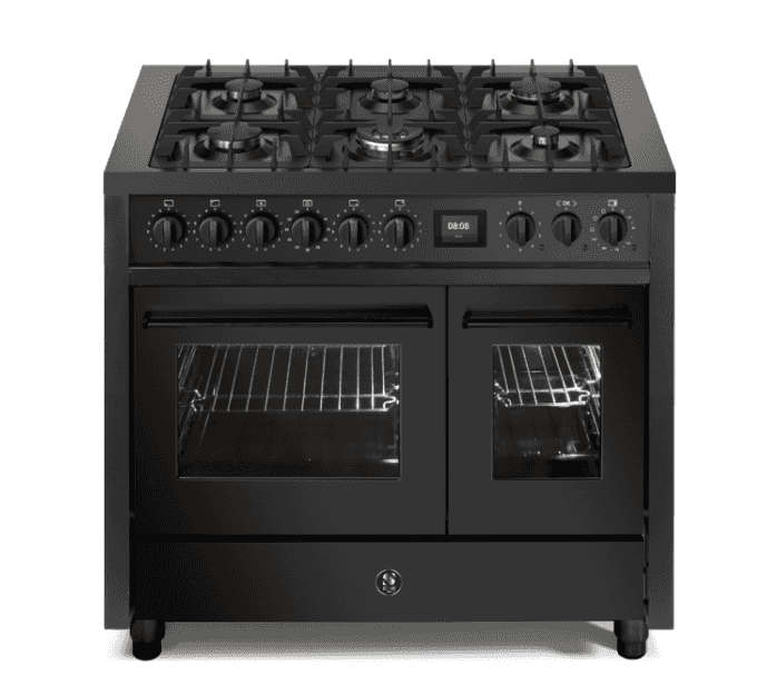 Steel, Enfasi All Black, Spis, Gas ,6 brännare ,100 cm