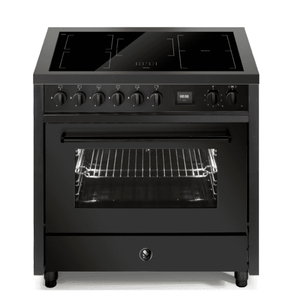 Steel, Enfasi All Black, Spis, Induktion ,3 induktionszoner + flex-induktion ,90 cm