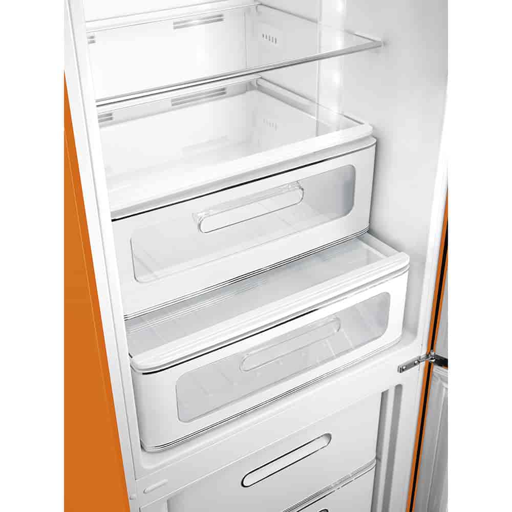 Smeg Kombinerad Kyl/Frys Fristående, Orange