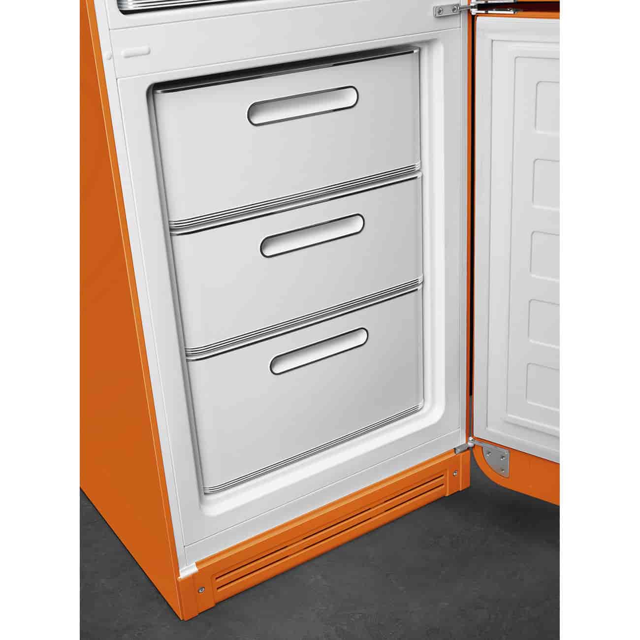 Smeg Kombinerad Kyl/Frys Fristående, Orange