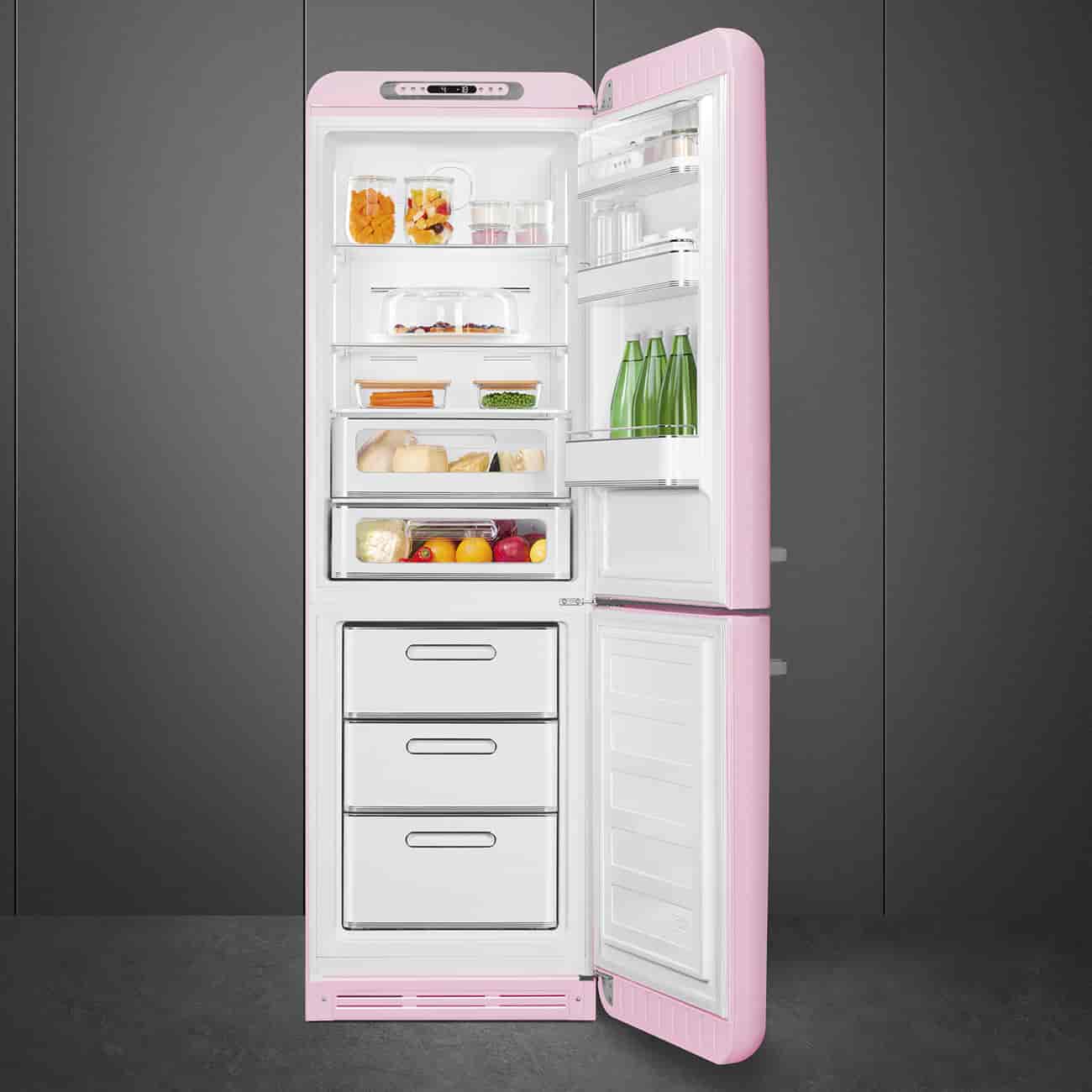 Smeg Kombinerad Kyl/Frys Fristående, Rosa