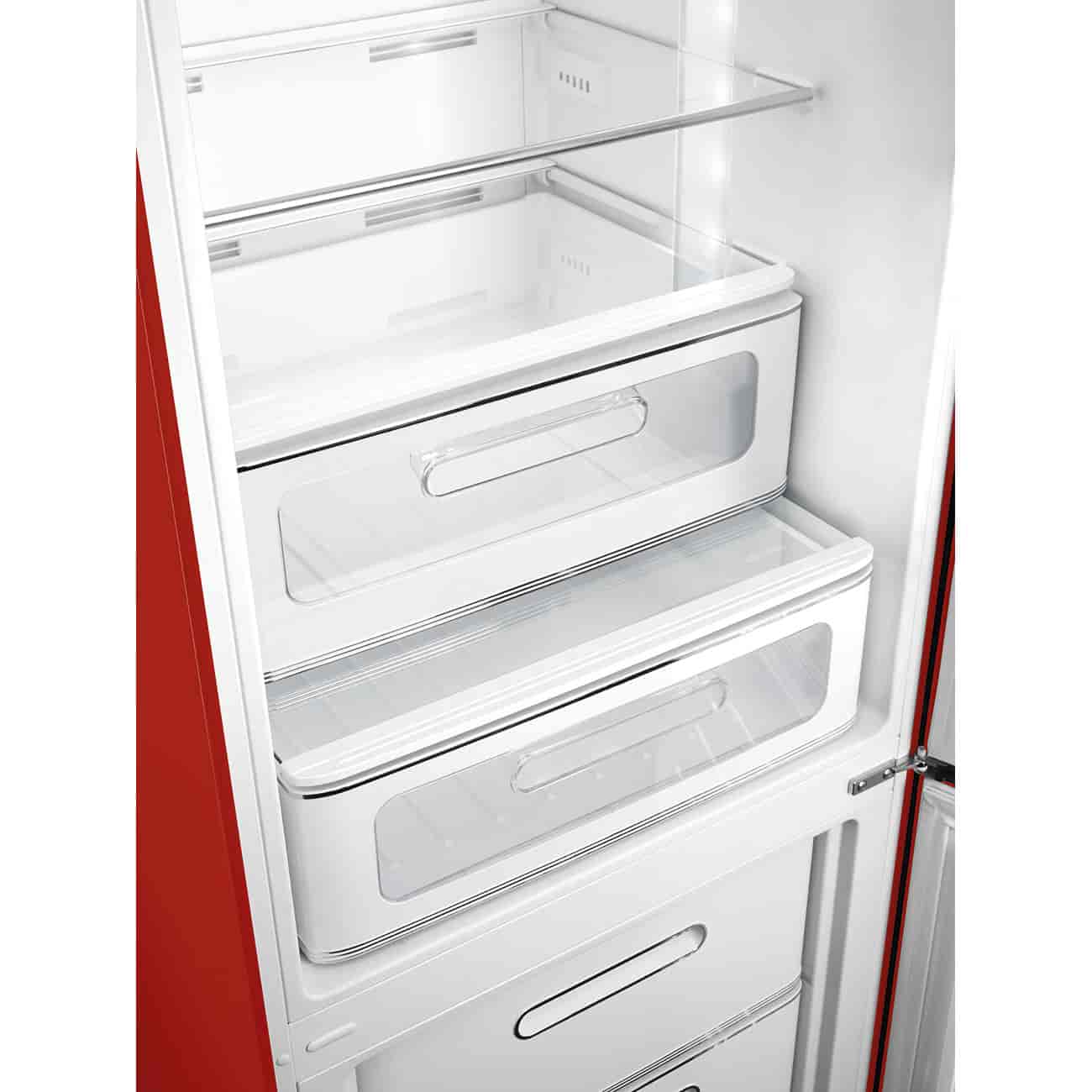 Smeg Kombinerad Kyl/Frys Fristående, Röd