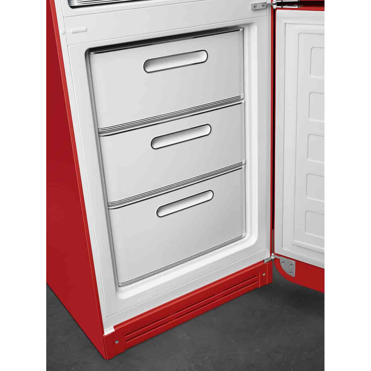 Smeg Kombinerad Kyl/Frys Fristående, Röd