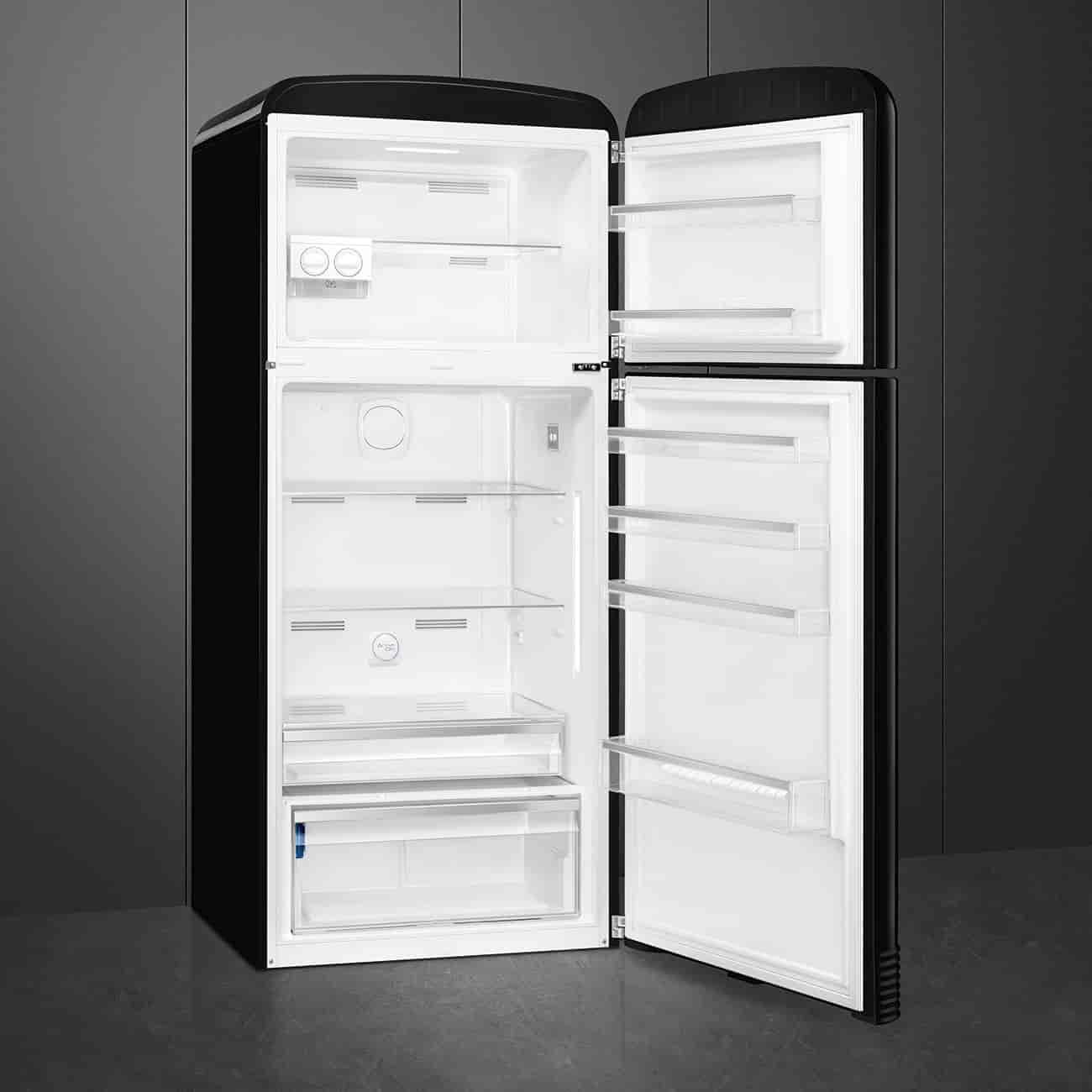 Smeg Fristående Kylskåp Svart, Högblank