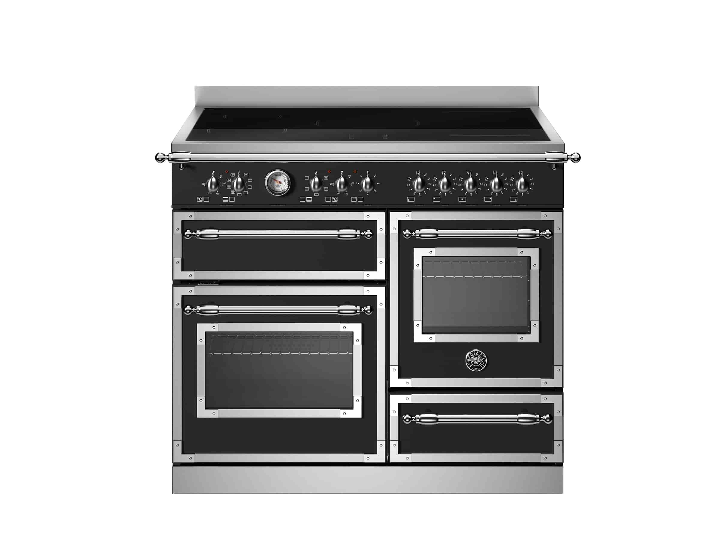 Bertazzoni, Heritage-serien, Induktionsspis, 100 cm, 5 zoner, 3 ugnar. Mattsvart