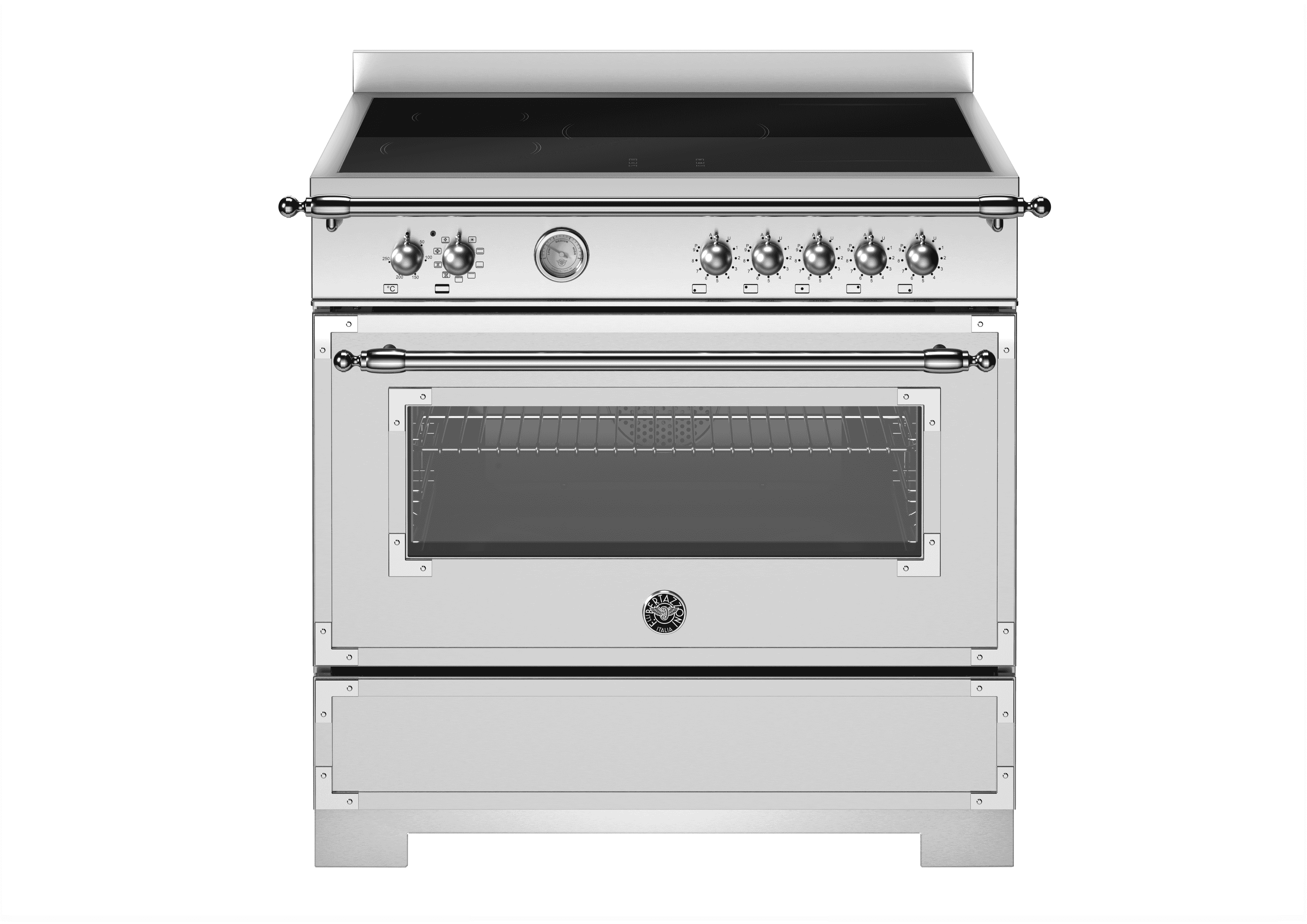 Bertazzoni, Heritage-serien, Induktionsspis, 90 cm, 5 zoner, 1 ugn. Rostfri