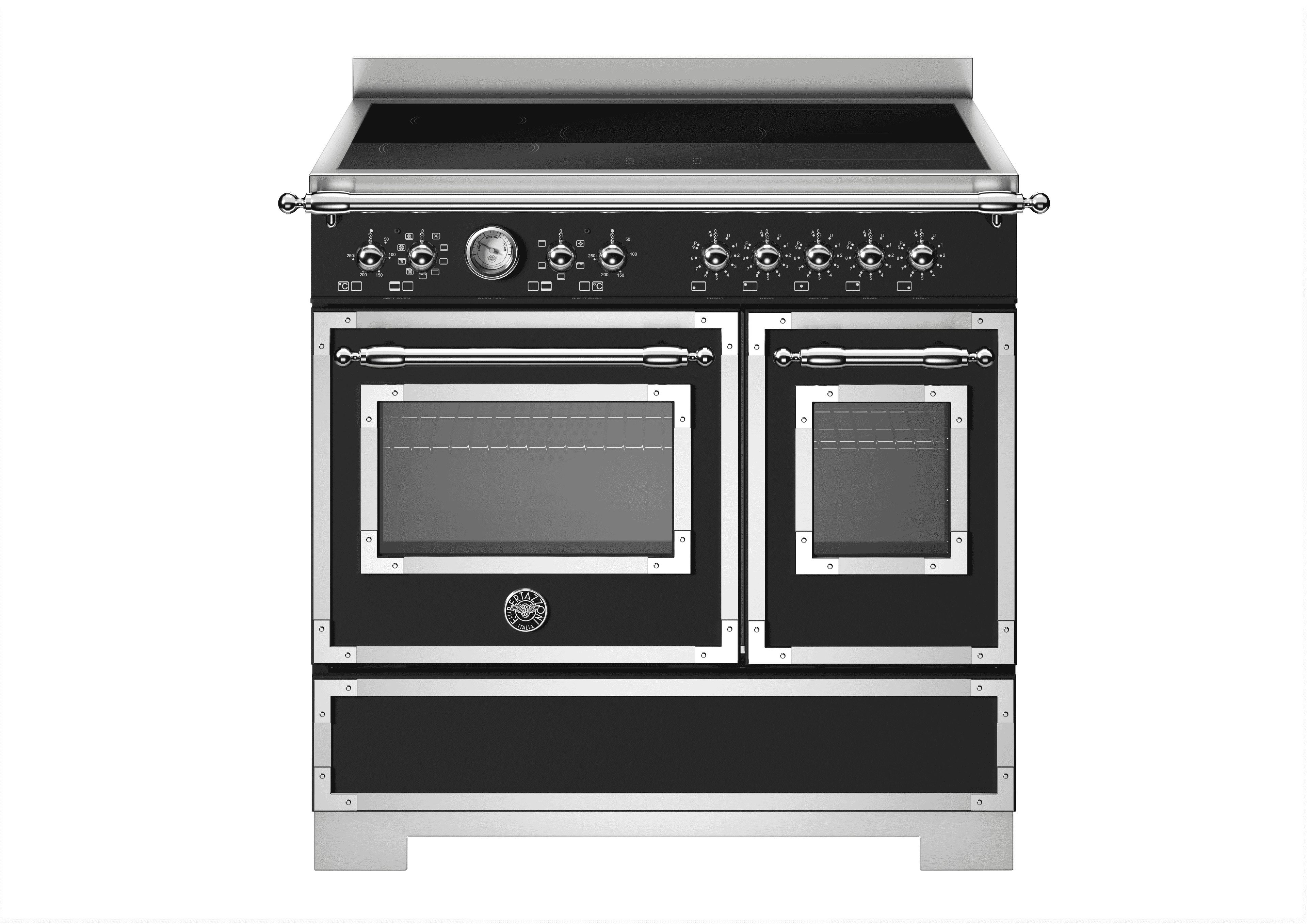 Bertazzoni, Heritage-serien, Induktionsspis, 90 cm, 5 zoner, 2 ugnar. Mattsvart