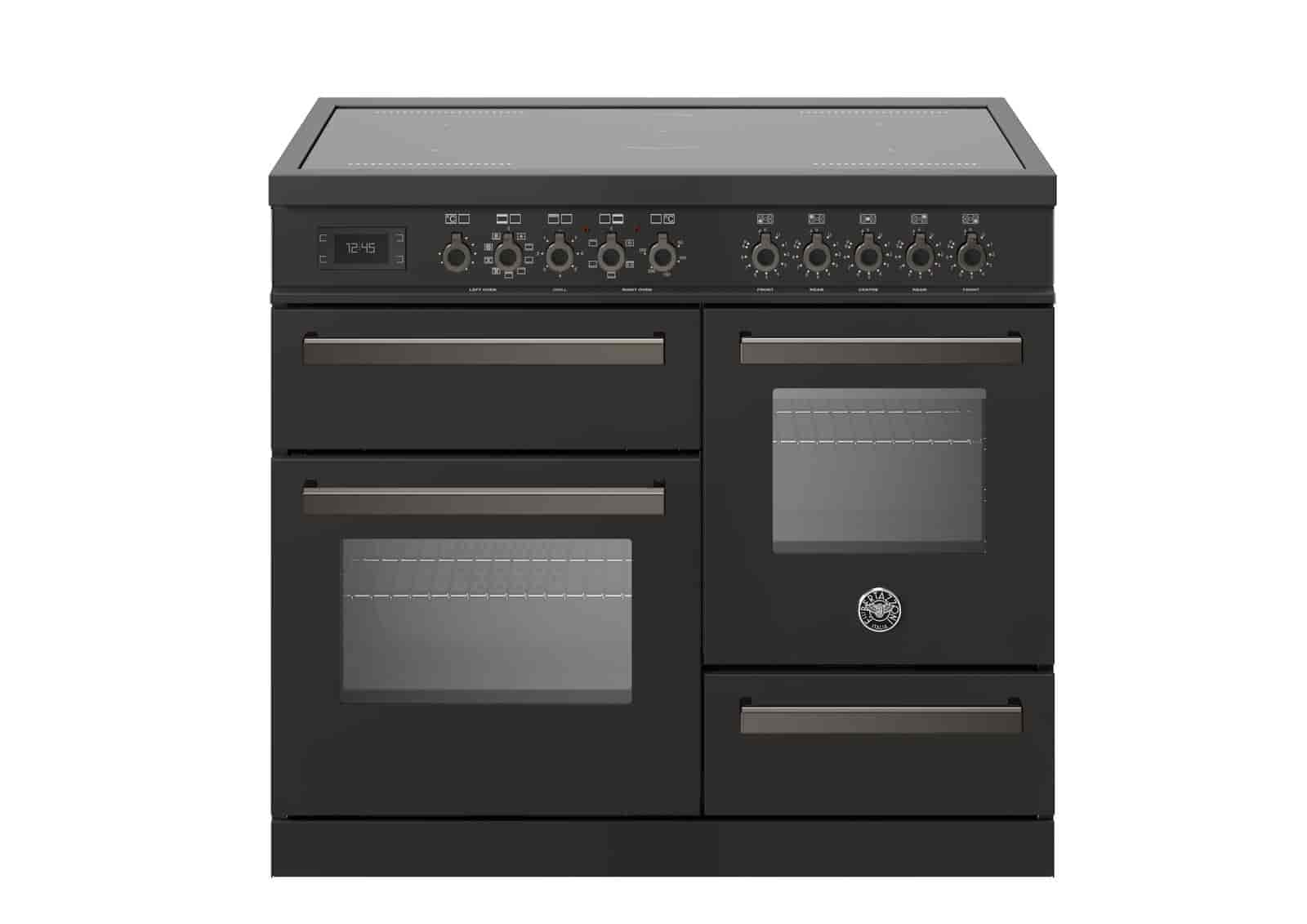 Bertazzoni Professional, Induktionsspis 100x60 3 Ugnar, Carbonio