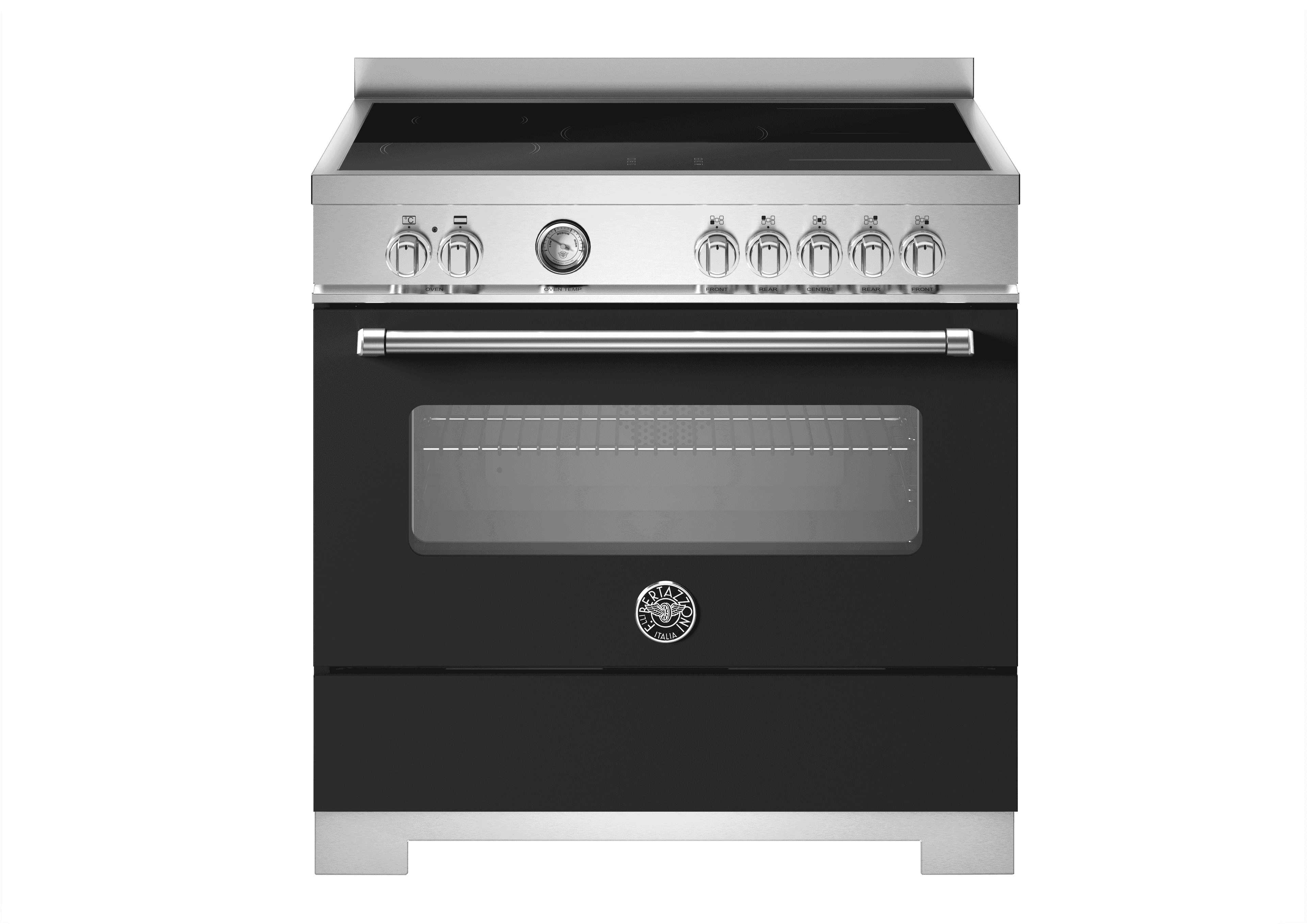 Bertazzoni, Master-serien, Induktionsspis, 90 cm, 5 zoner, 1 ugn. Mattsvart