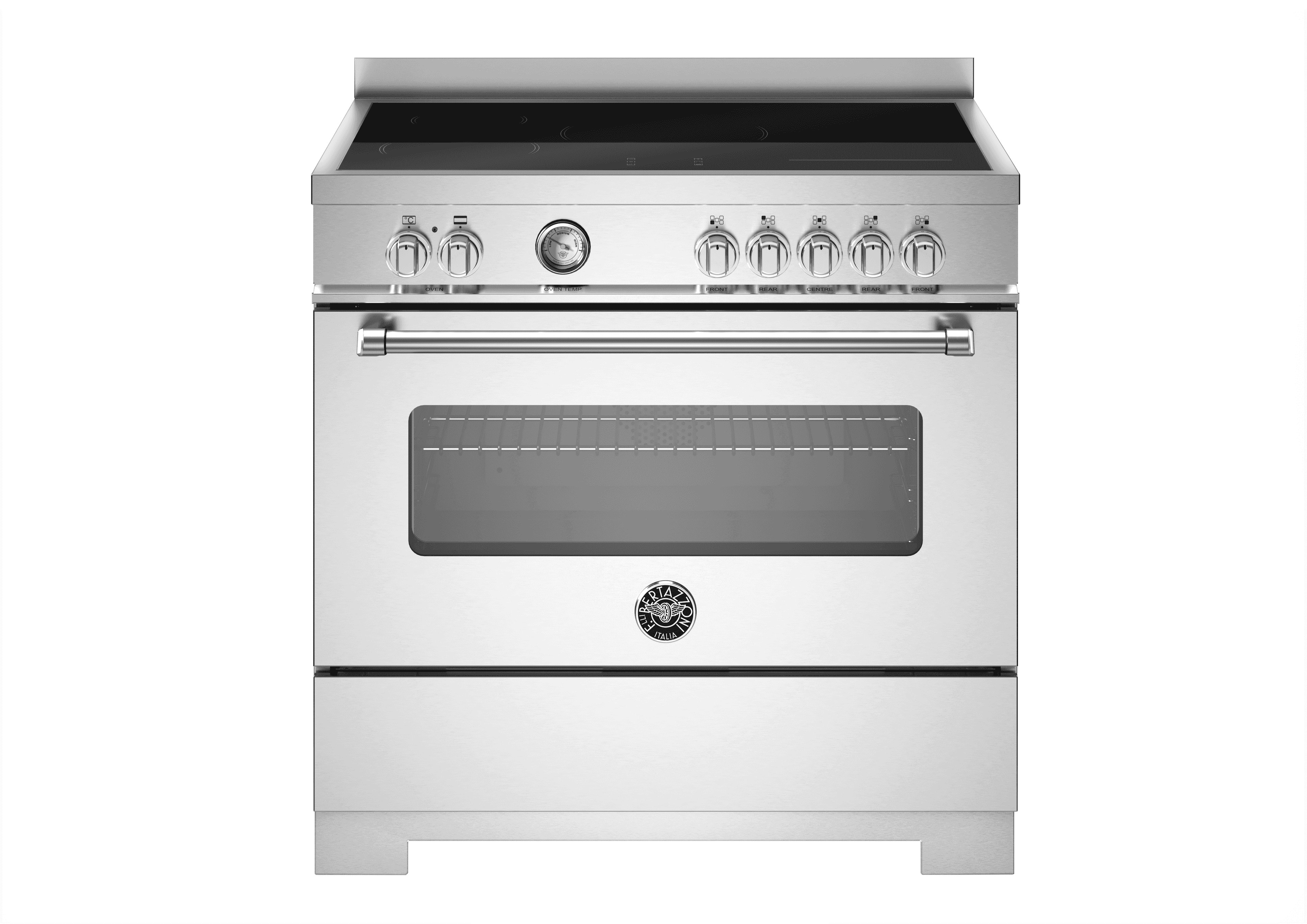 Bertazzoni, Master-serien, Induktionsspis, 90 cm, 5 zoner, 1 ugn. Rostfri