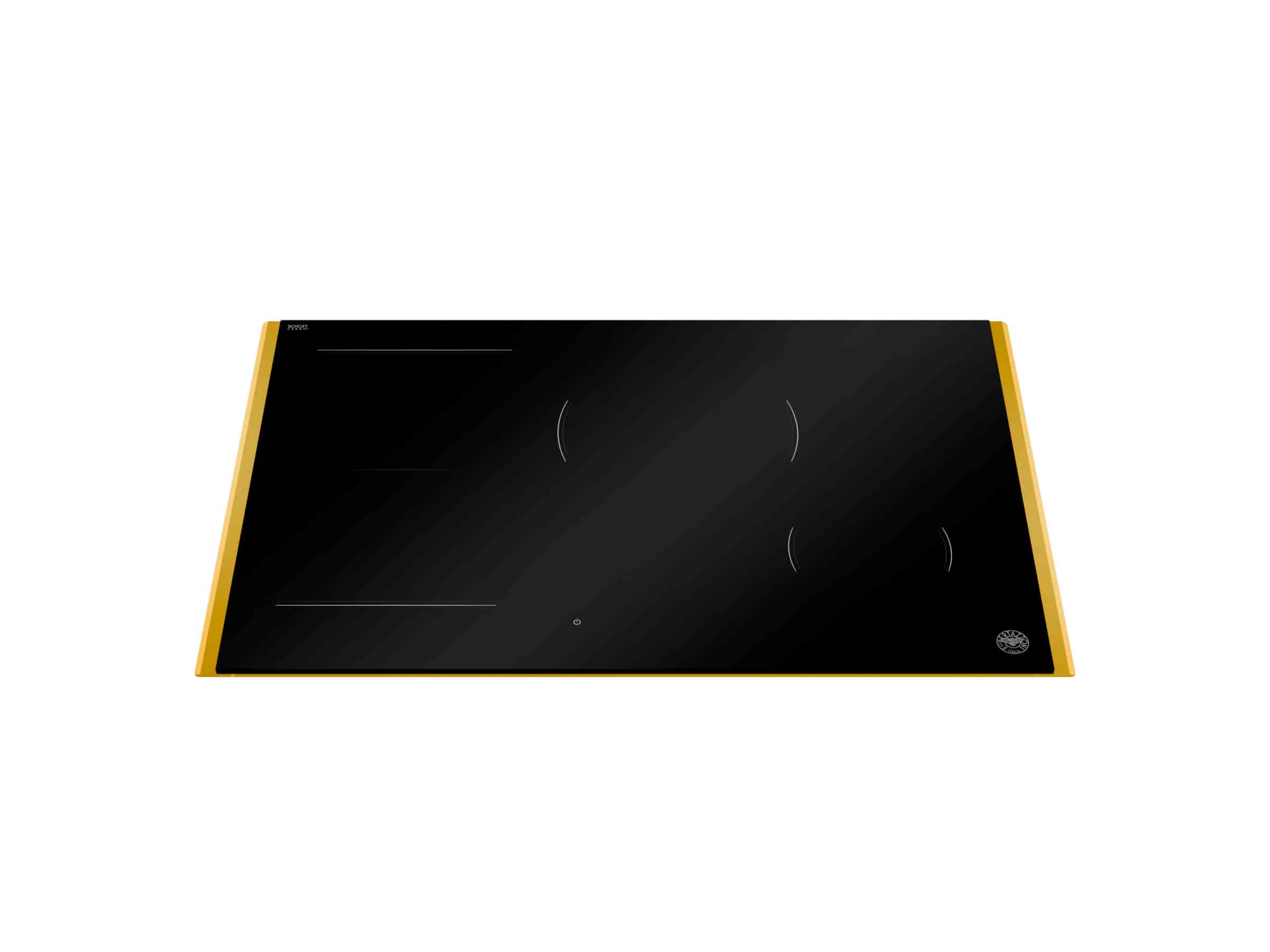 Bertazzoni Premium Induktionshäll, 78 cm, 4 zoner (1 Flex), invisible slider + guld-ram