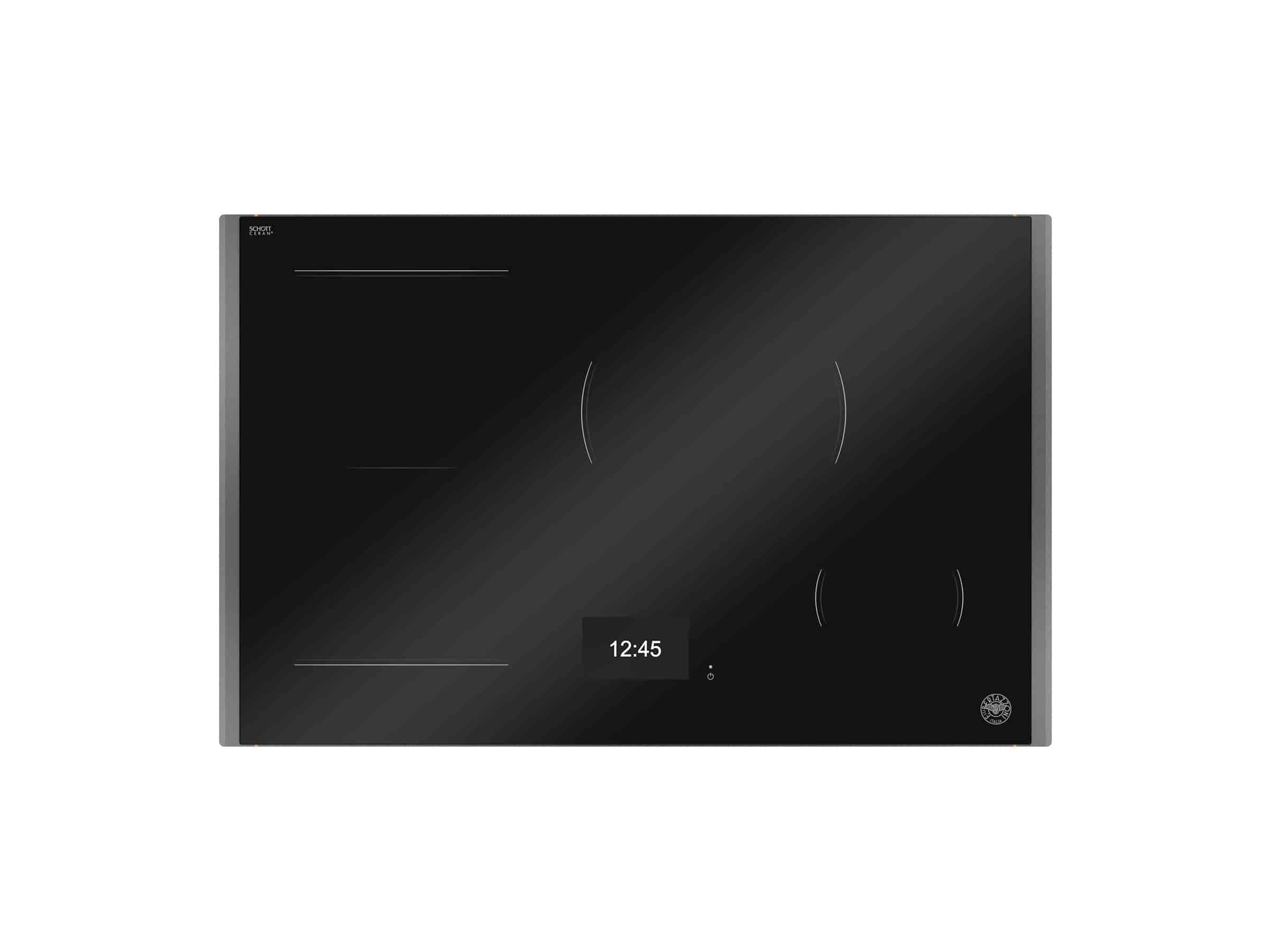 Bertazzoni Super-Premium Induktionshäll, 78 cm, TFT display, 4 zoner (1 Flex) + Carbonio-ram