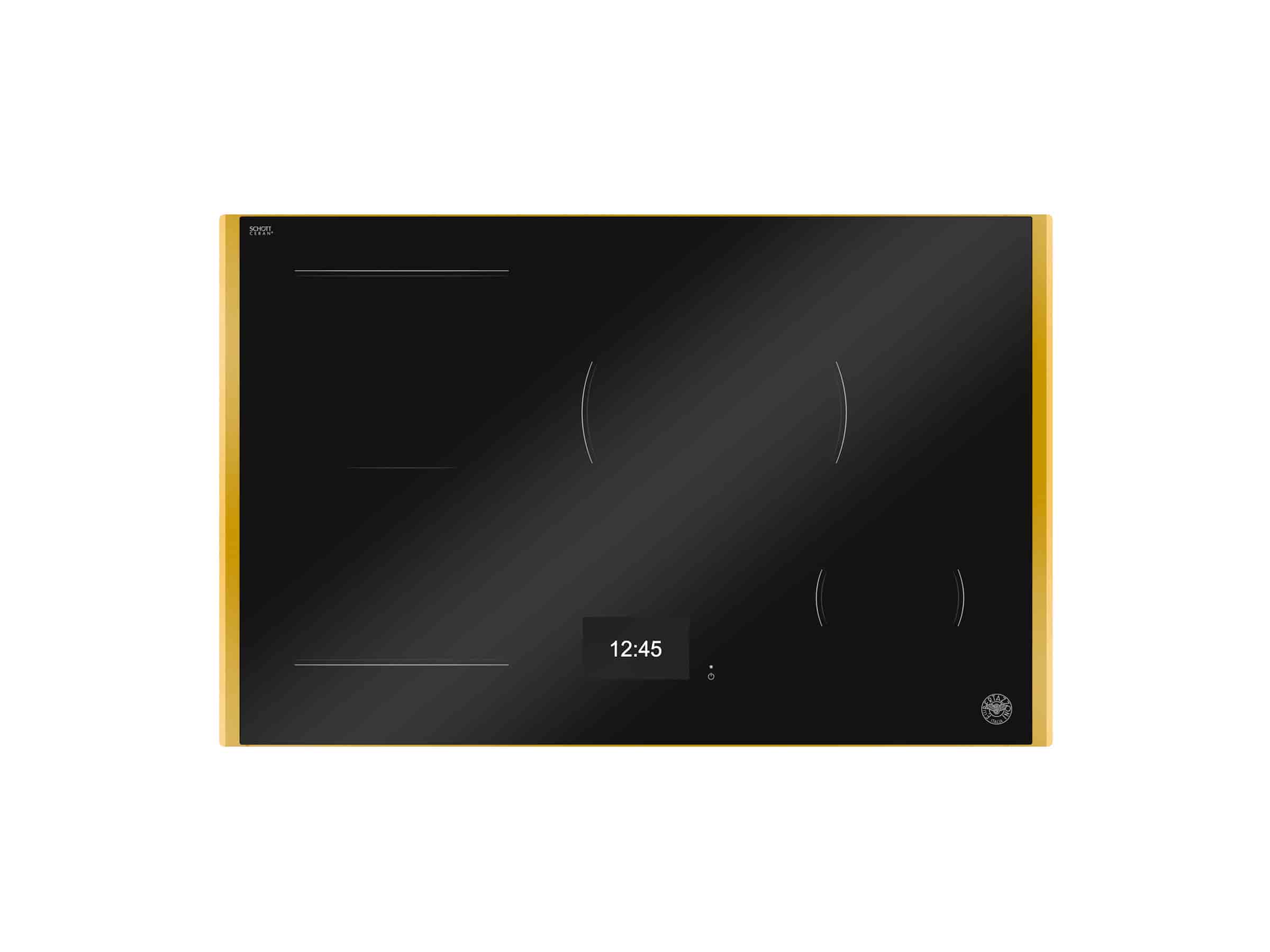 Bertazzoni Super-Premium Induktionshäll, 78 cm, TFT display, 4 zoner (1 Flex) + guld-ram
