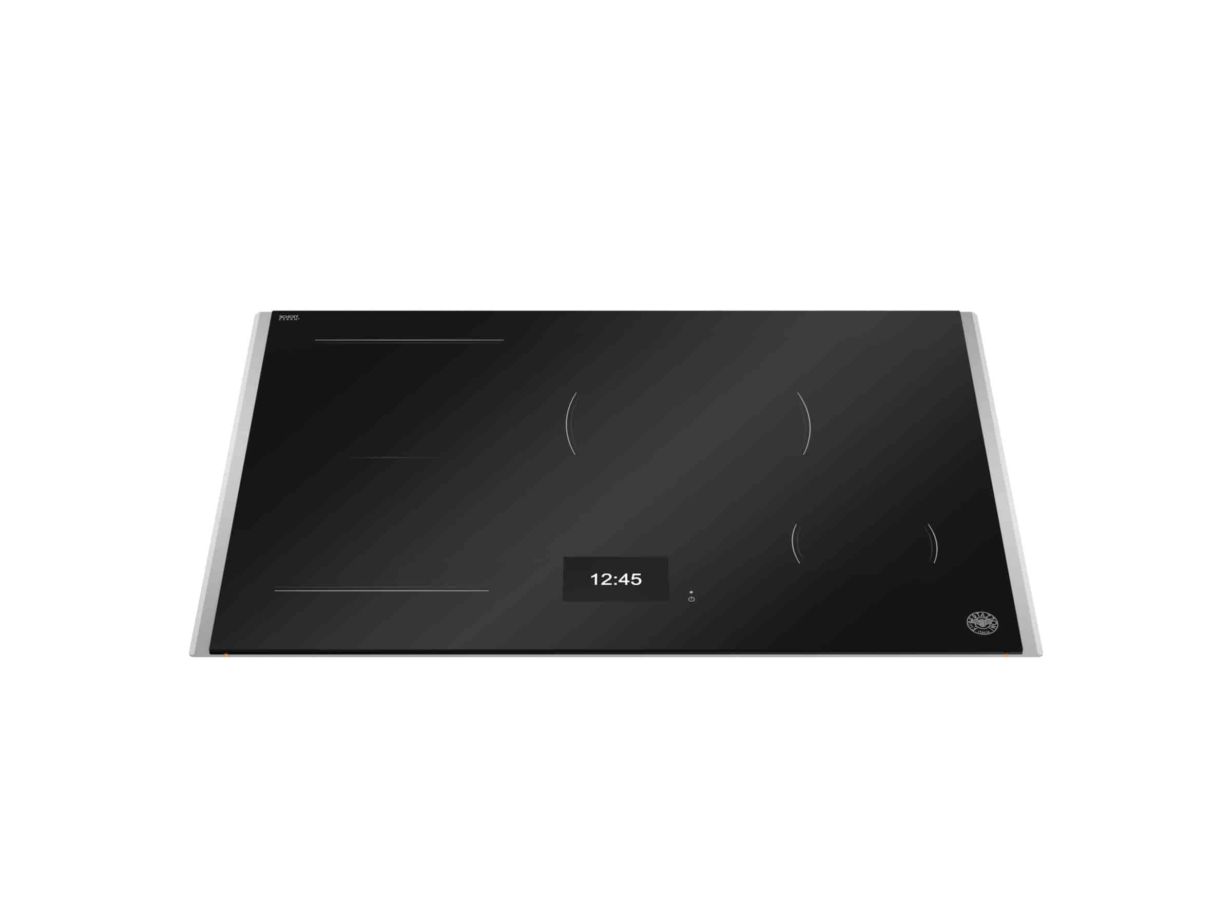 Bertazzoni Super-Premium Induktionshäll, 78 cm, TFT display, 4 zoner (1 Flex) + rostfri ram