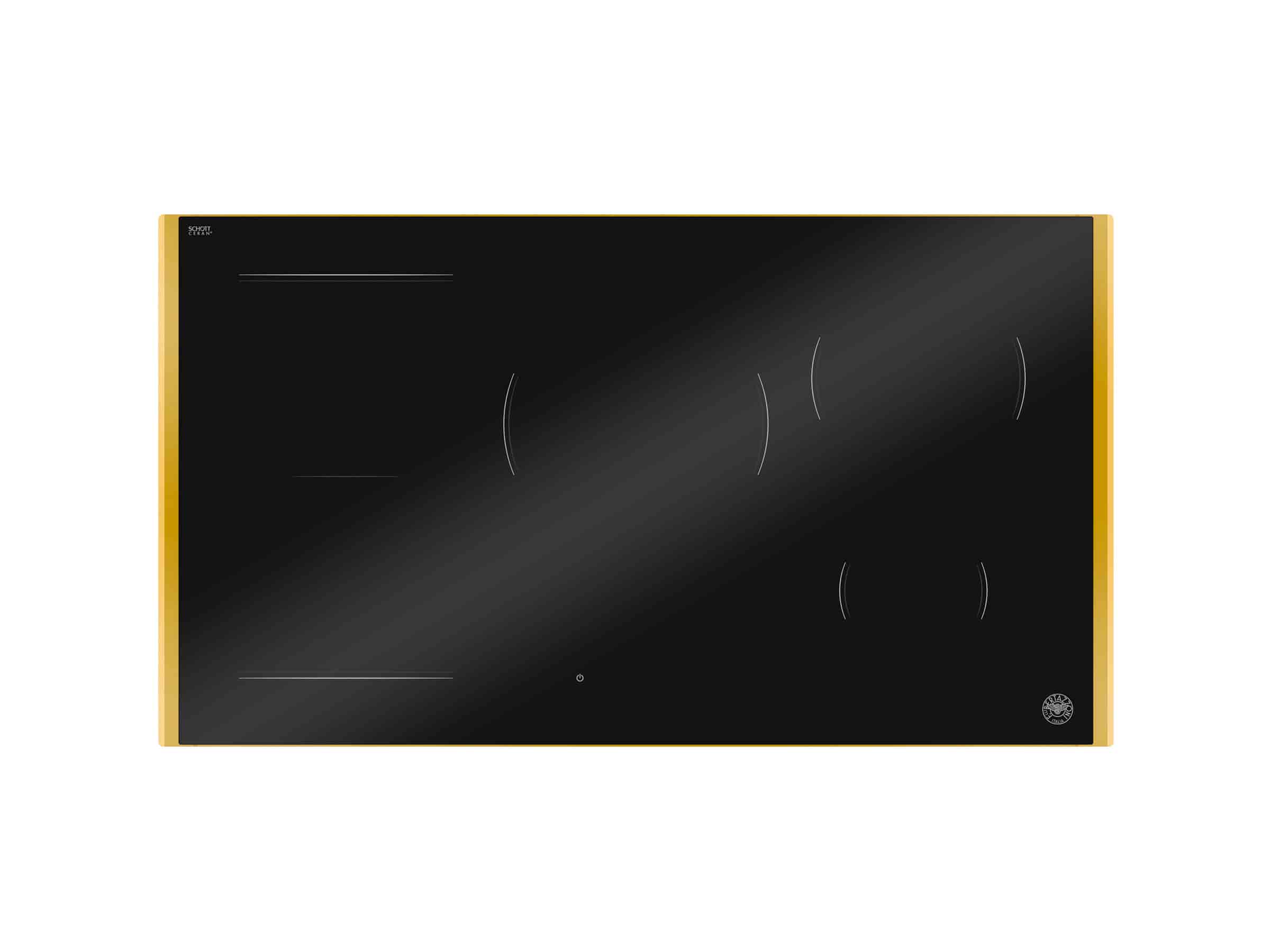 Bertazzoni Premium Induktionshäll, 90 cm, 5 zoner (1 Flex), invisible slider + guld-ram
