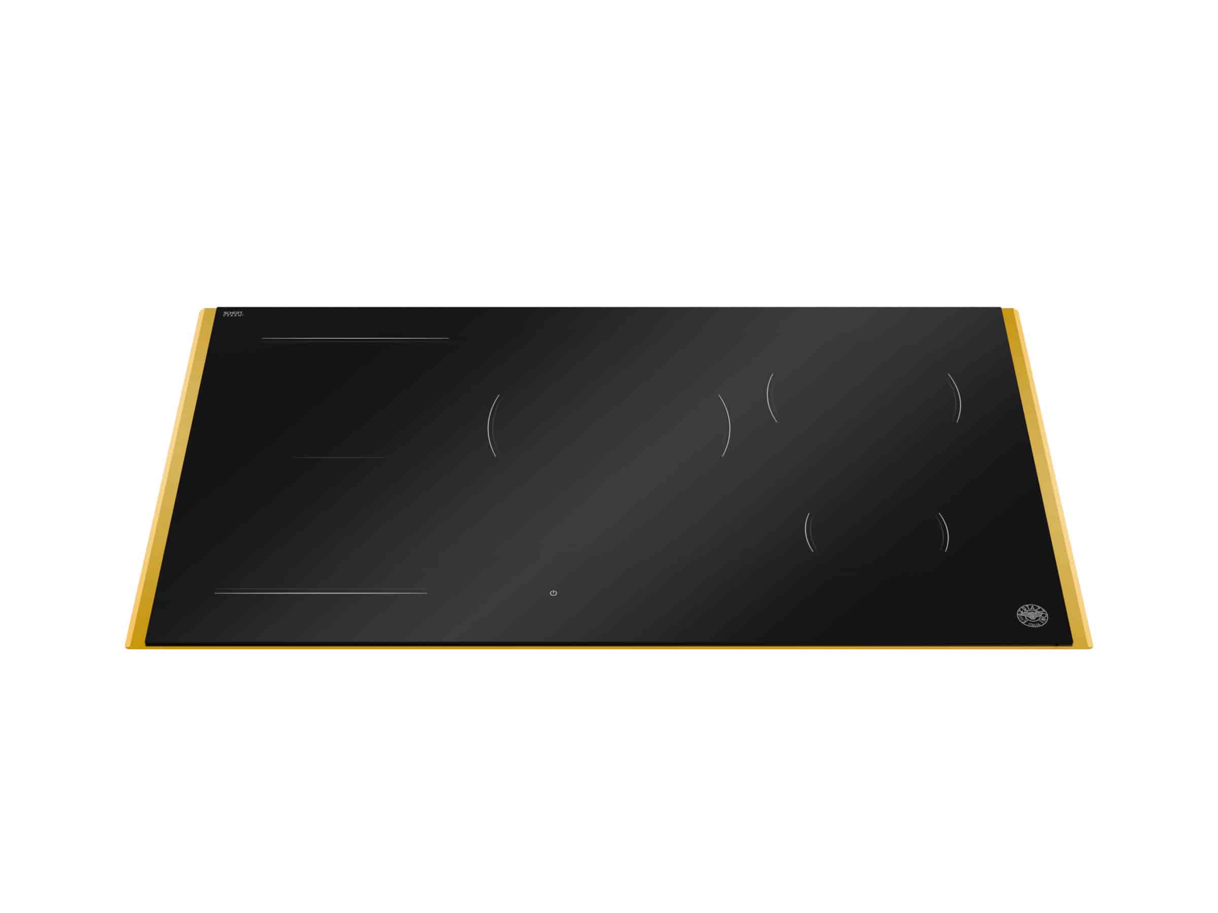 Bertazzoni Premium Induktionshäll, 90 cm, 5 zoner (1 Flex), invisible slider + guld-ram