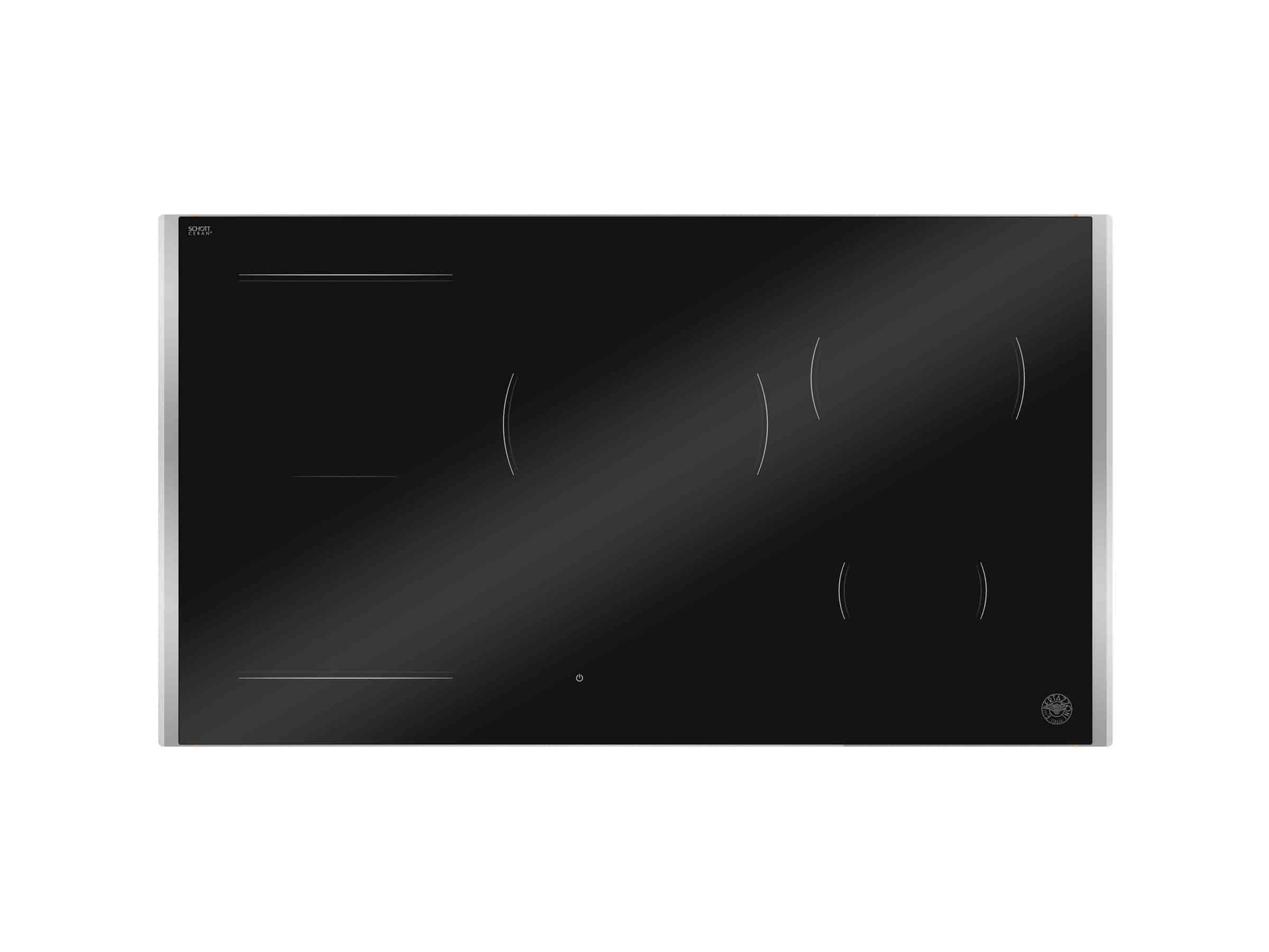 Bertazzoni Premium Induktionshäll, 90 cm, 5 zoner (1 Flex), invisible slider + rostfri ram