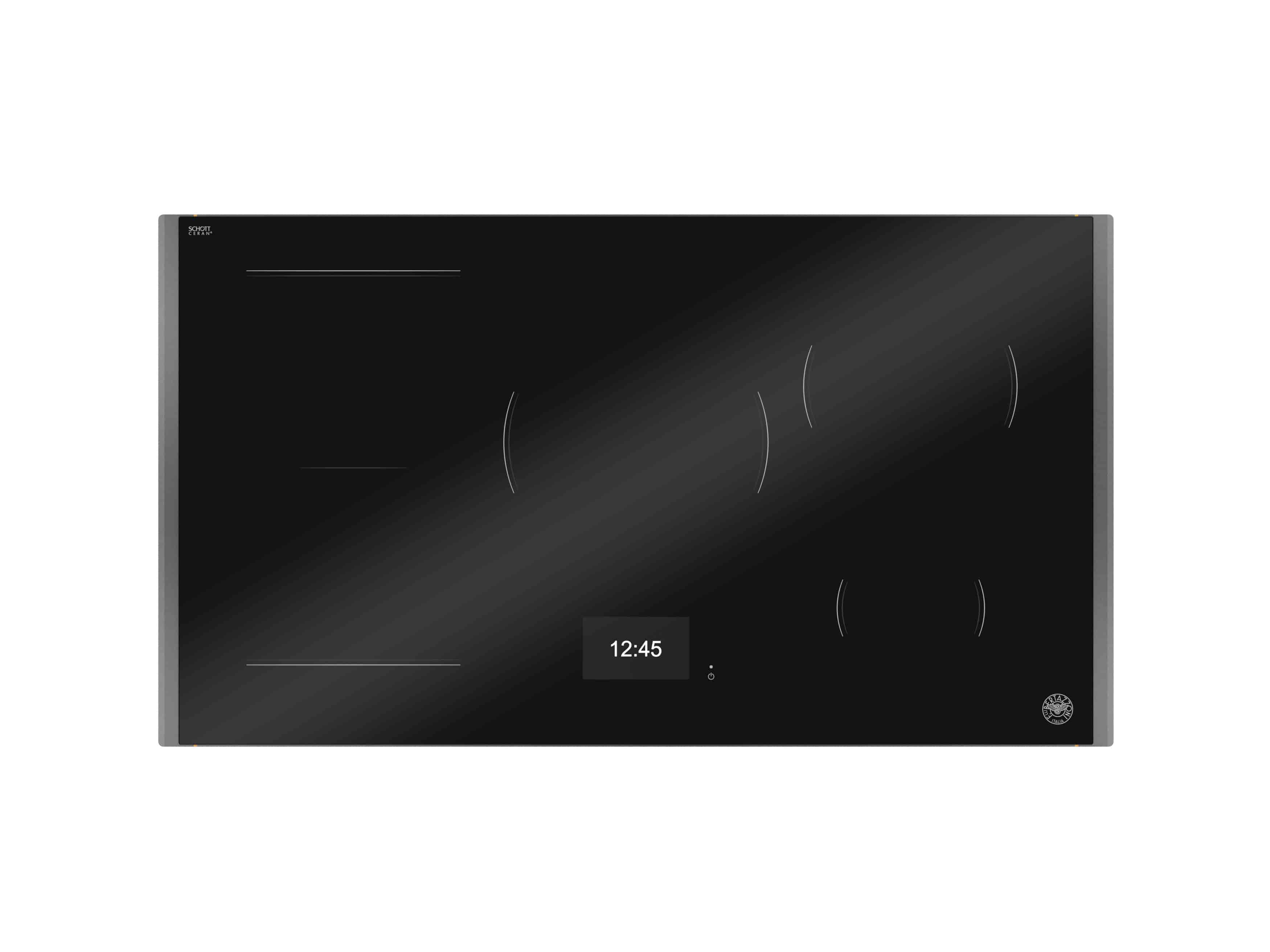 Bertazzoni Super-Premium Induktionshäll, 90 cm, TFT display, 5 zoner (1 Flex) + Carbonio-ram
