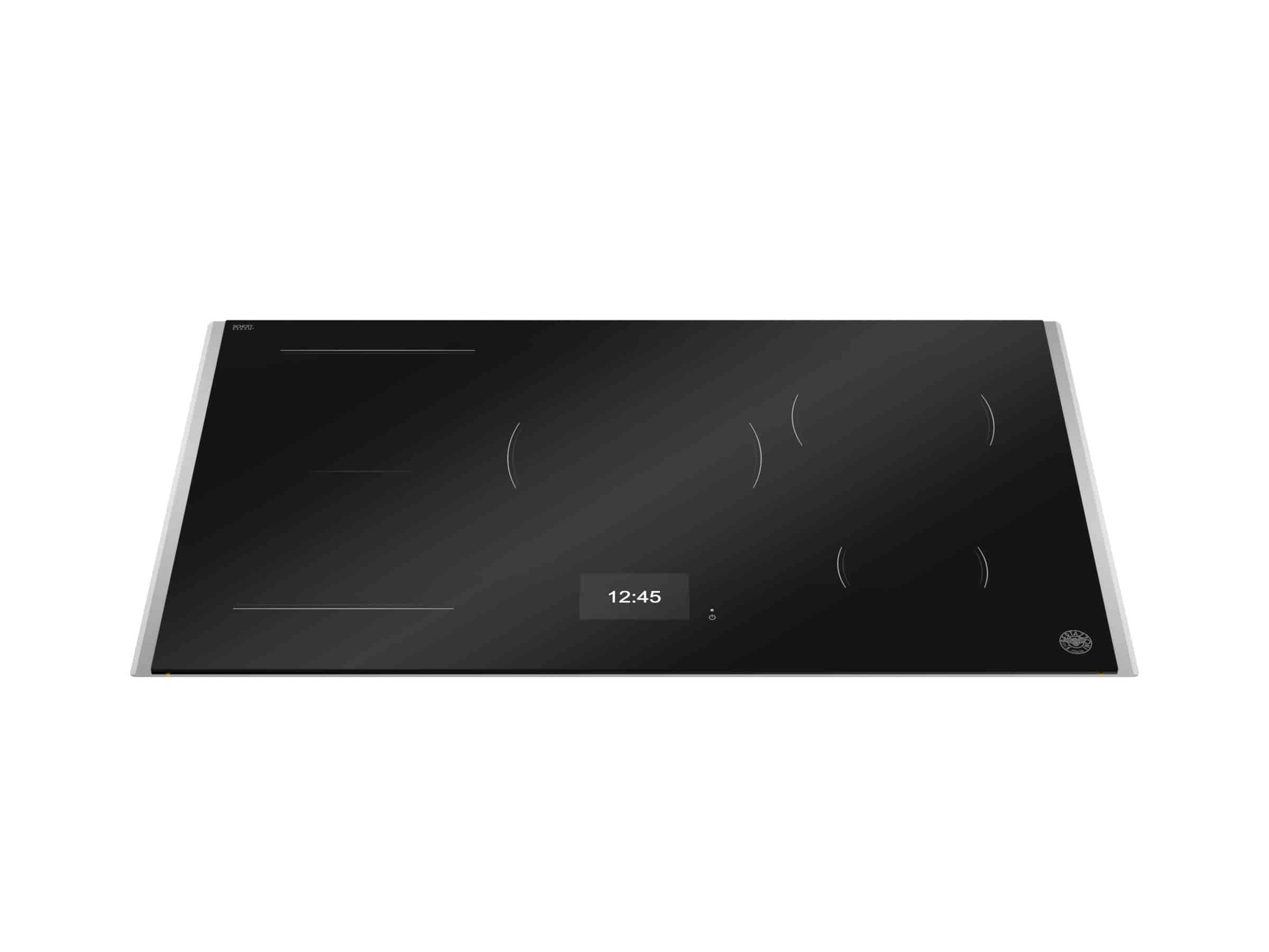 Bertazzoni Super-Premium Induktionshäll, 90 cm, TFT display, 5 zoner (1 Flex) + rostfri ram
