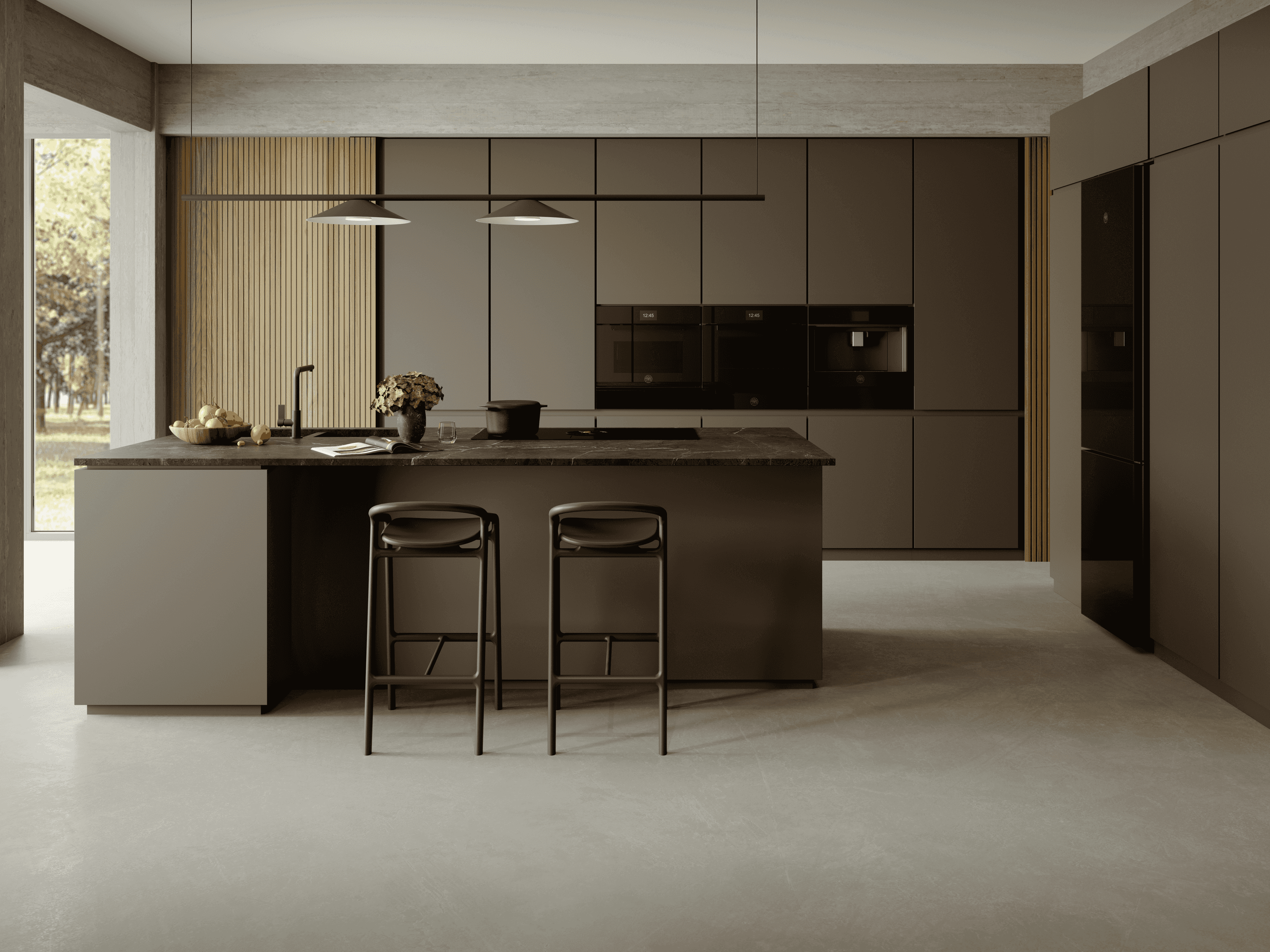 Bertazzoni Ugn med pyrolys TFT, svart glas, Modern-series