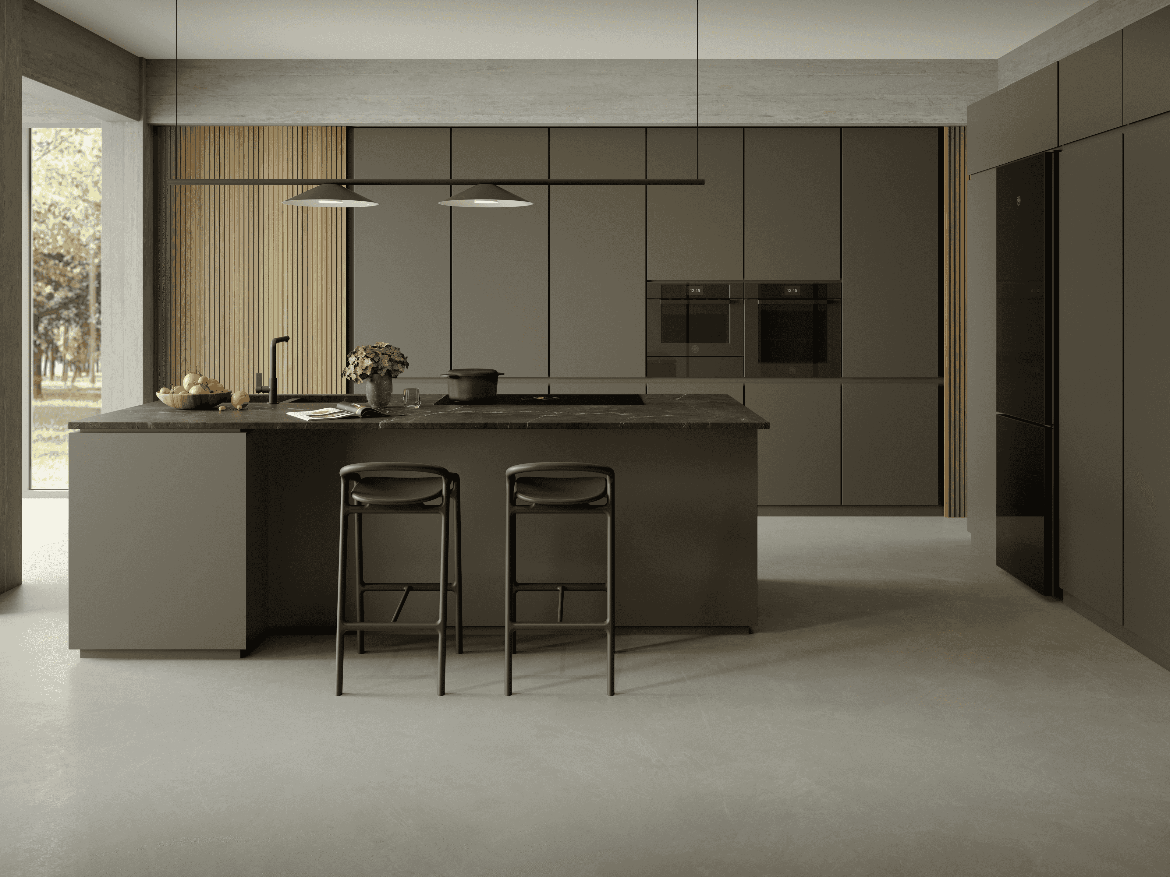 Bertazzoni Ångugn med pyrolys TFT, obsidian, blank, Modern-series
