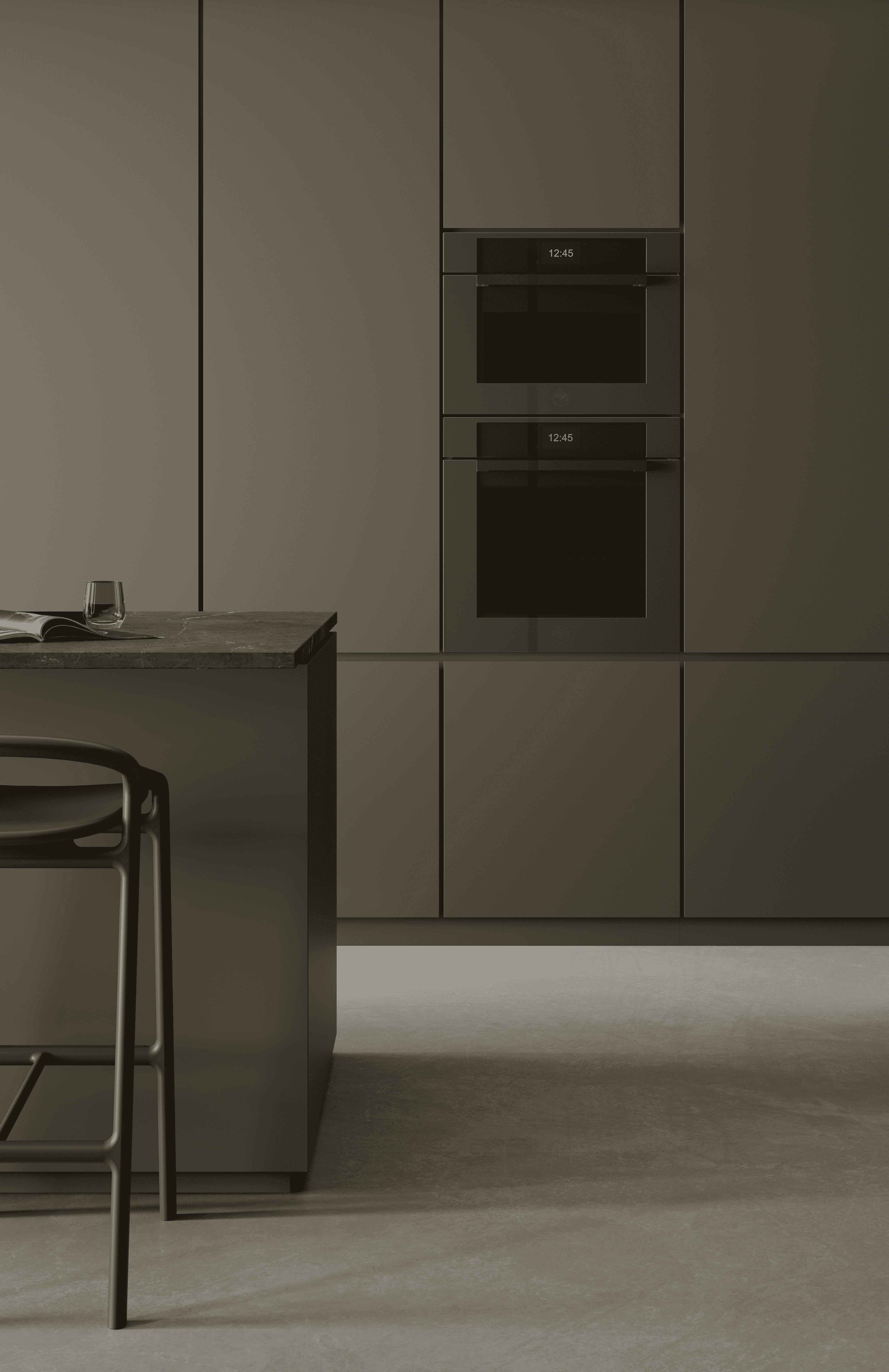 Bertazzoni Ångugn med pyrolys TFT, obsidian, blank, Modern-series