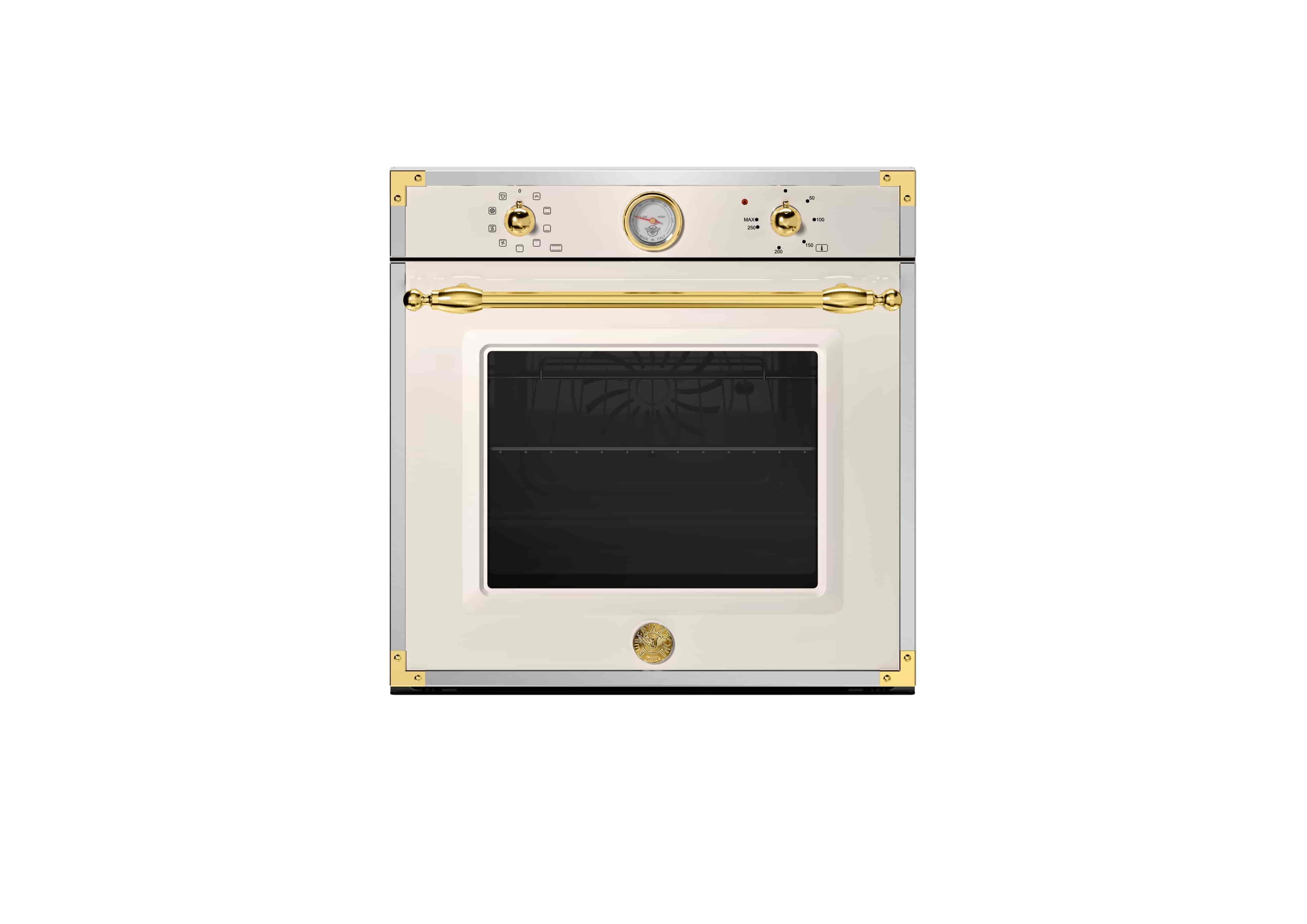 Bertazzoni F609HEREKTAG, Ugn 60 cm, elfenbensvit/guld
