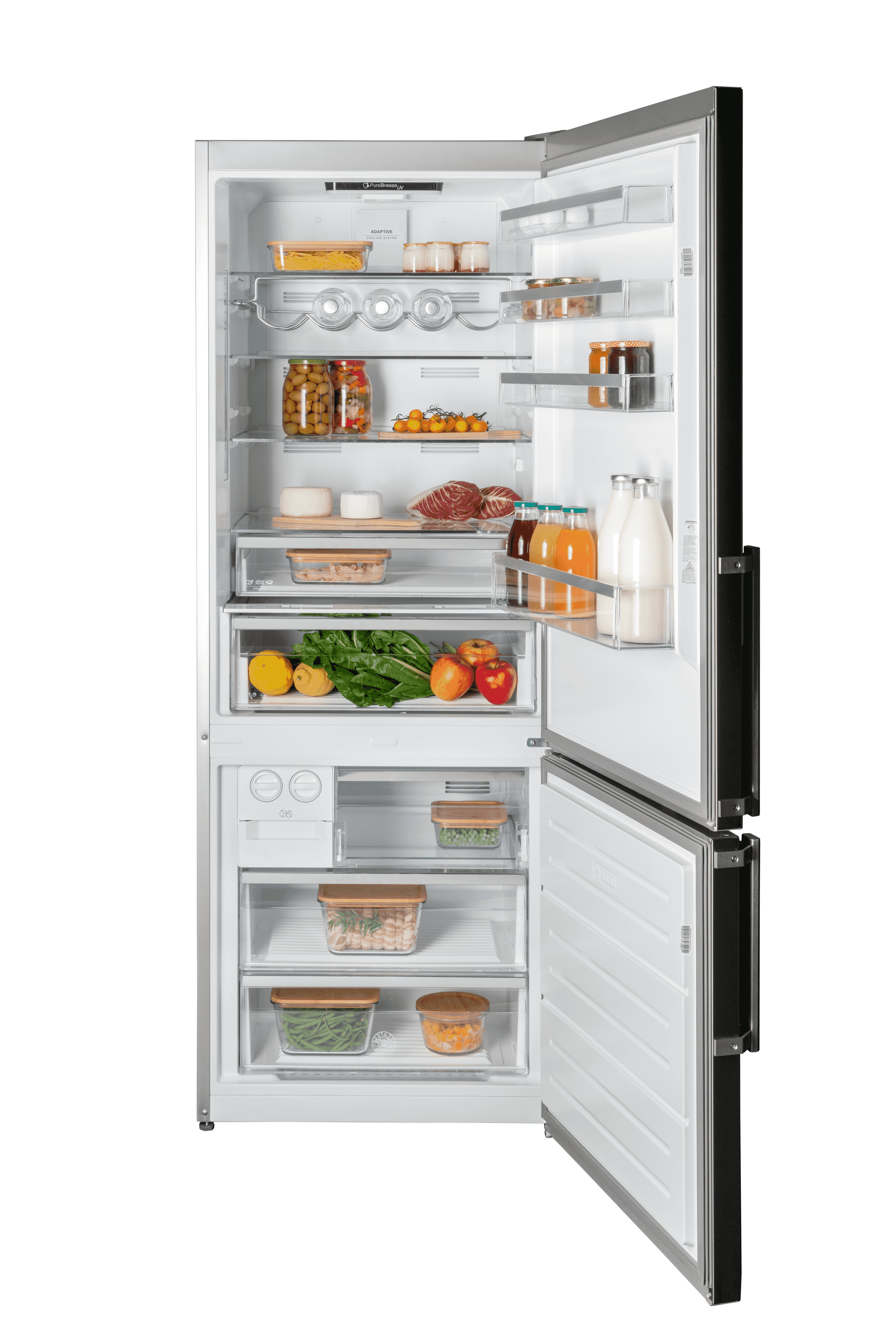 Bertazzoni, Kombinerad kyl/frys, 70 cm bred, 192 cm hög, rostfri, Professional-serien