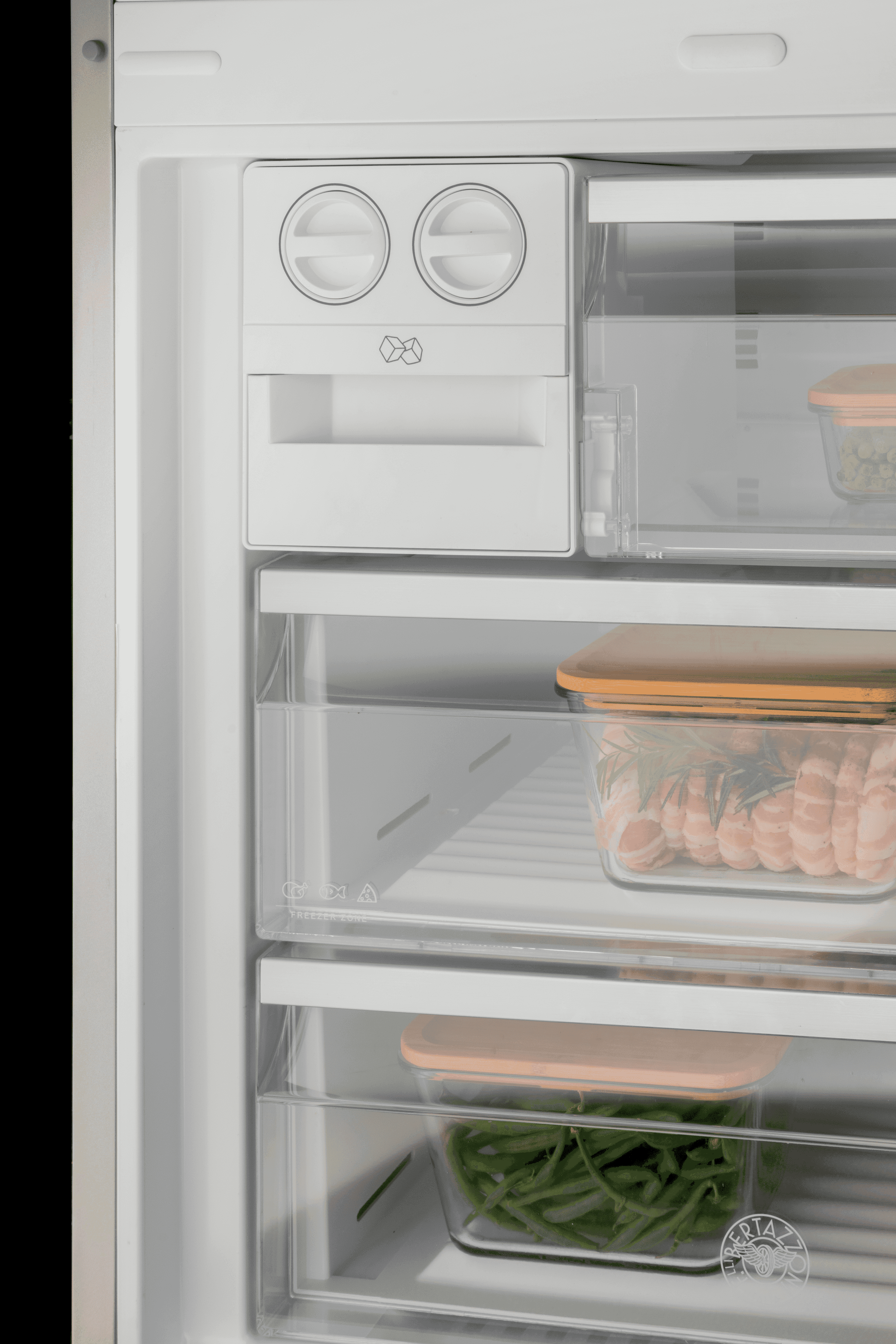 Bertazzoni, Kombinerad kyl/frys, 70 cm bred, 192 cm hög, rostfri, Professional-serien