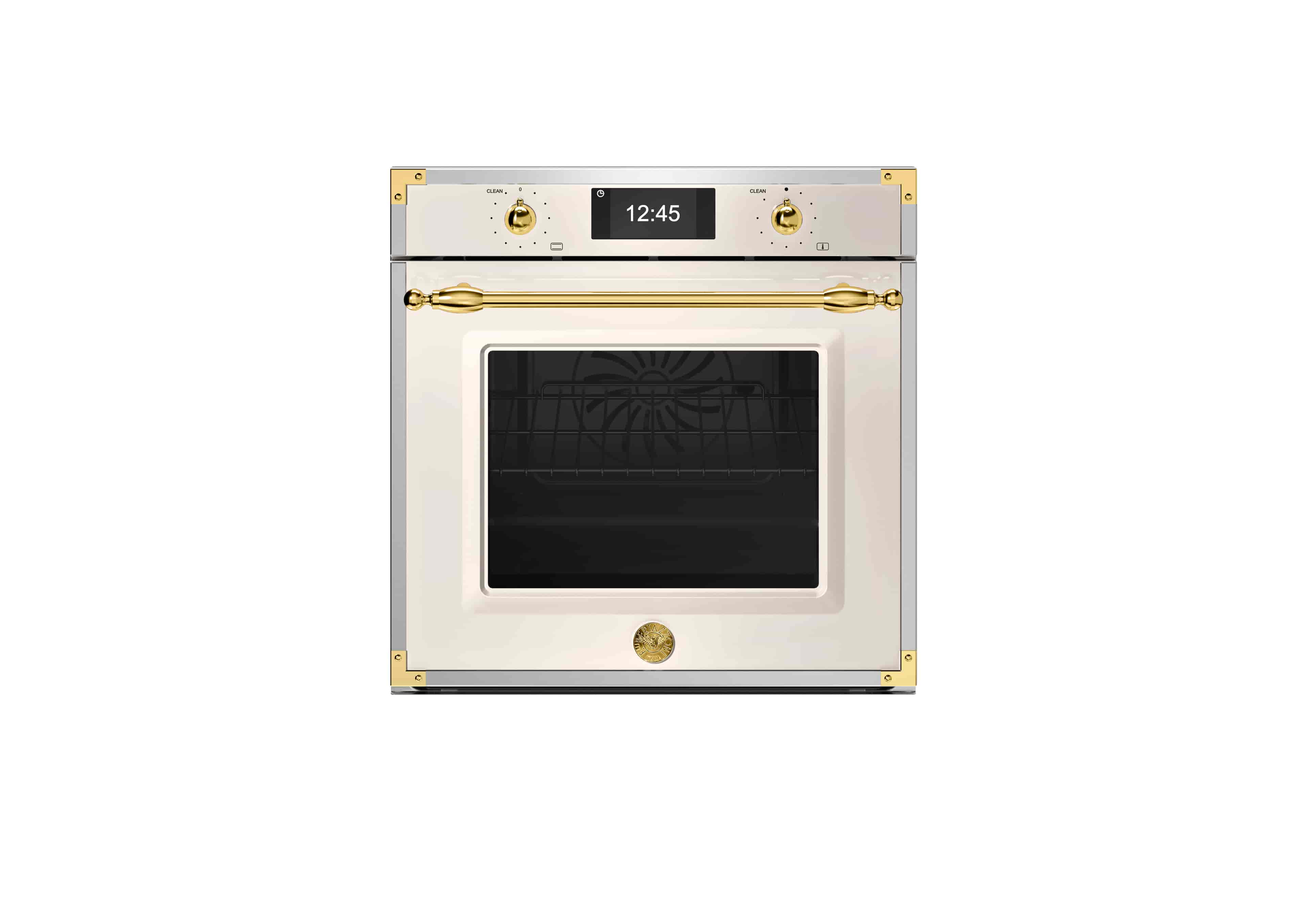 Bertazzoni Ångugn med pyrolys samt TFT-skärm, Avorio/guld, Heritage-series