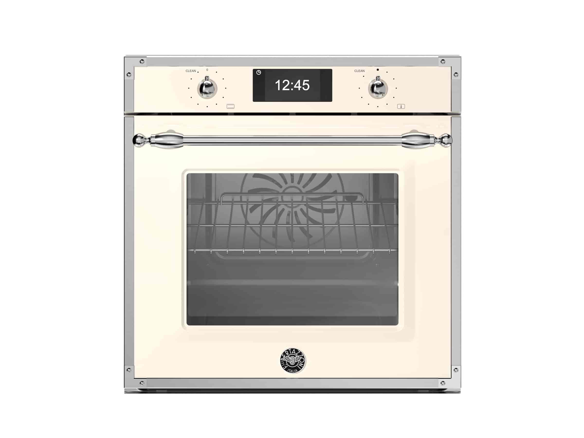 Bertazzoni Ångugn med pyrolys samt TFT-skärm, Avorio/krom, Heritage-series