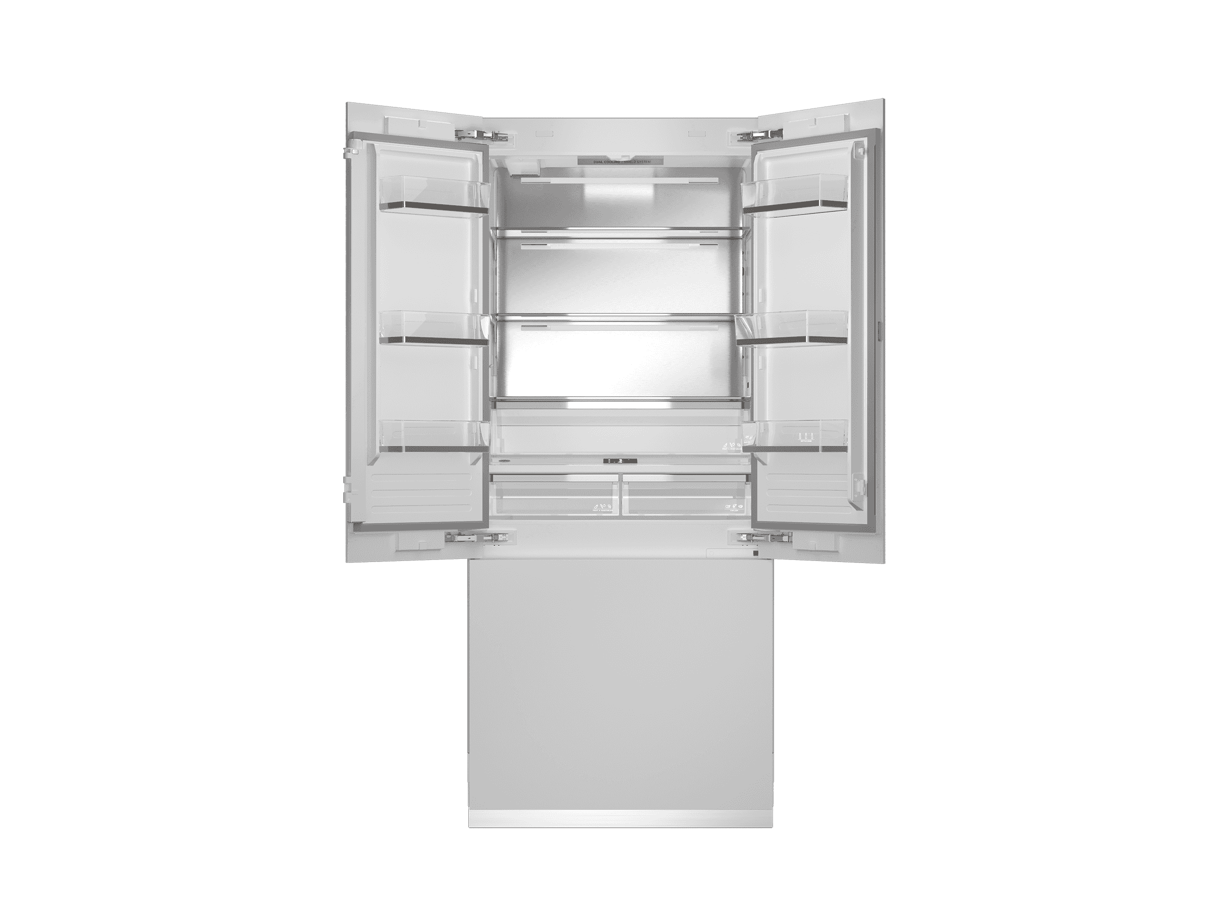 Bertazzoni, Helintegrerad kyl/frys side-by-side 90 cm, med ismaskin & vattendispenser, door-on-door, 213 hög