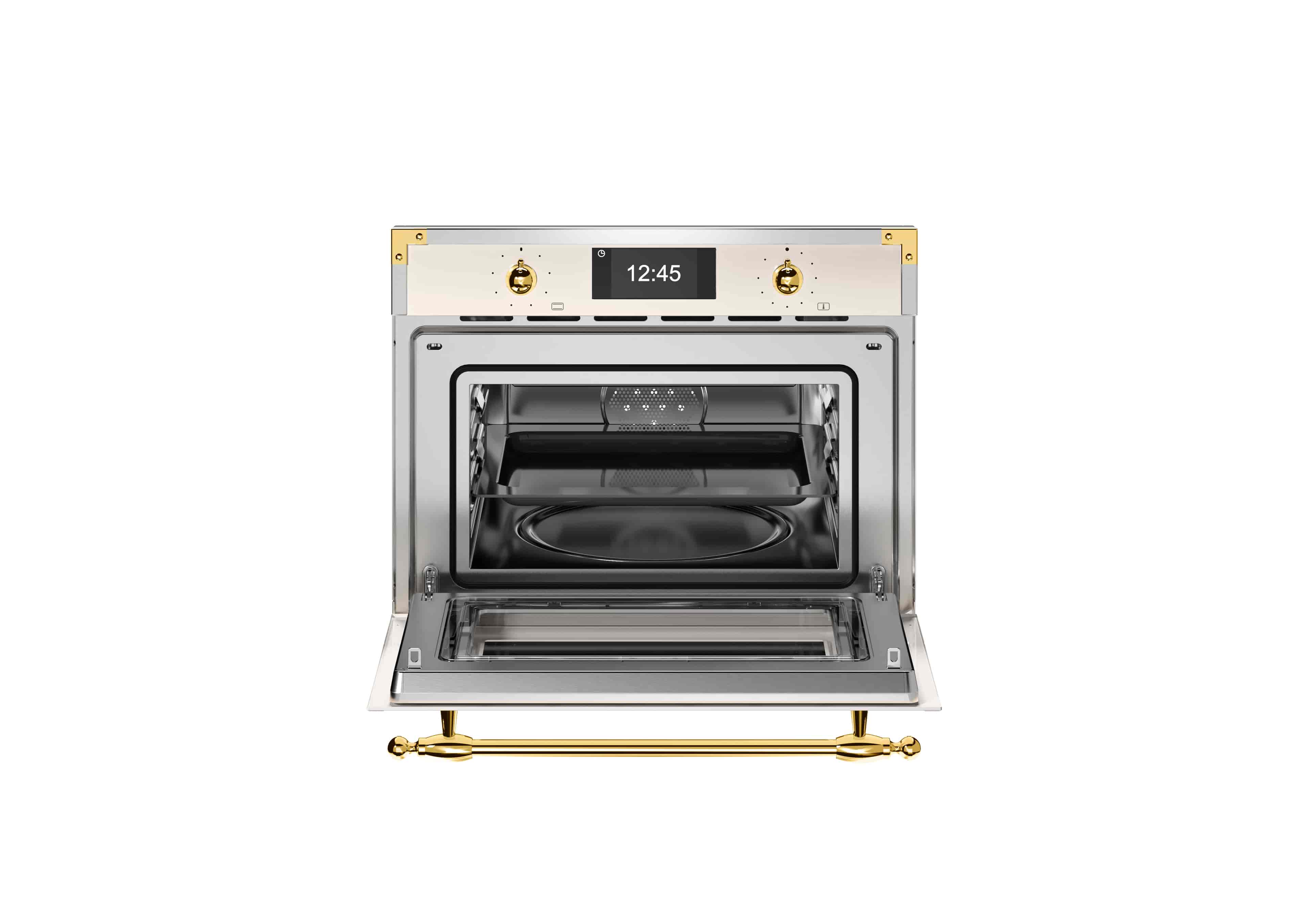 Bertazzoni Kombiugn med mikro, TFT, avorio / guld, Heritage-serien