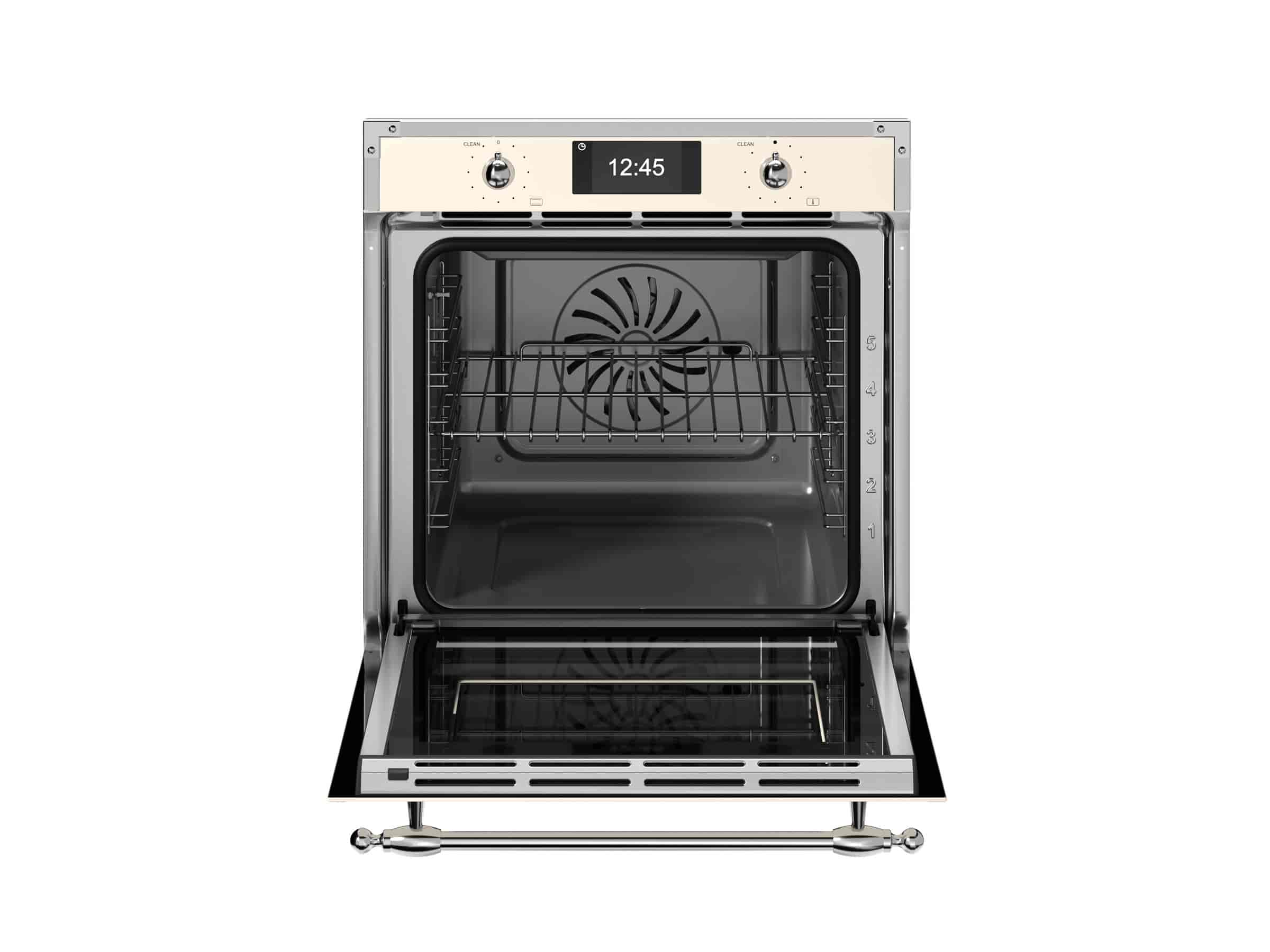 Bertazzoni Ångugn med pyrolys samt TFT-skärm, Avorio/krom, Heritage-series