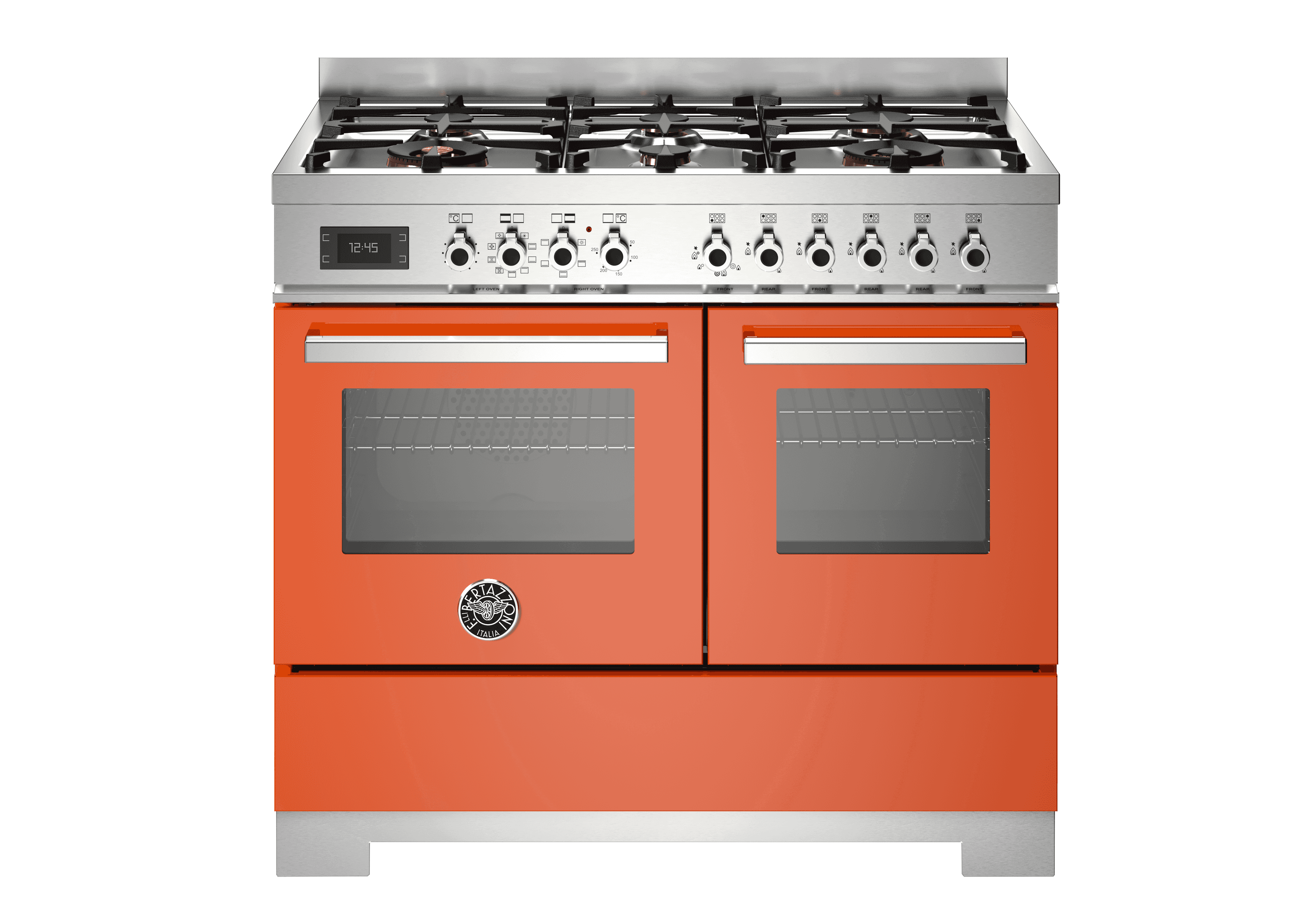 Bertazzoni, Professional-serien, Gasspis, 100 cm, 6 brännare, 2 ugnar. Orange