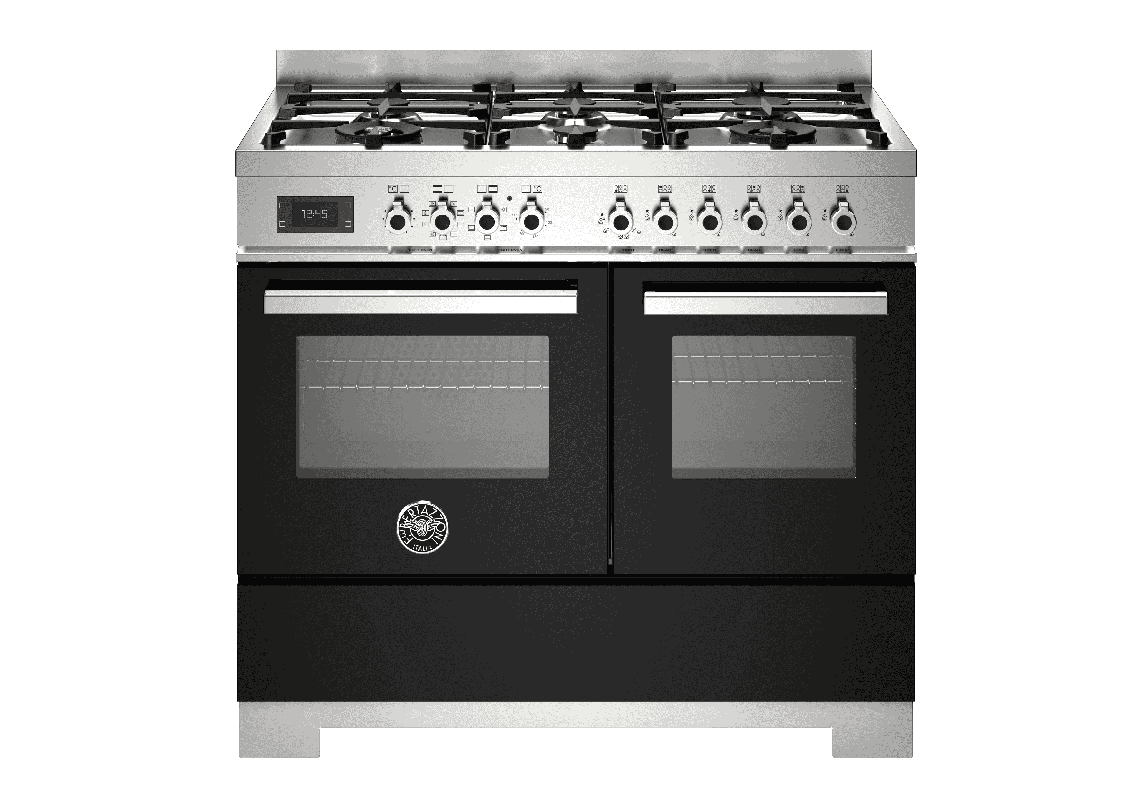 Bertazzoni, Professional-serien, Gasspis, 100 cm, 6 brännare, 2 ugnar. Svart