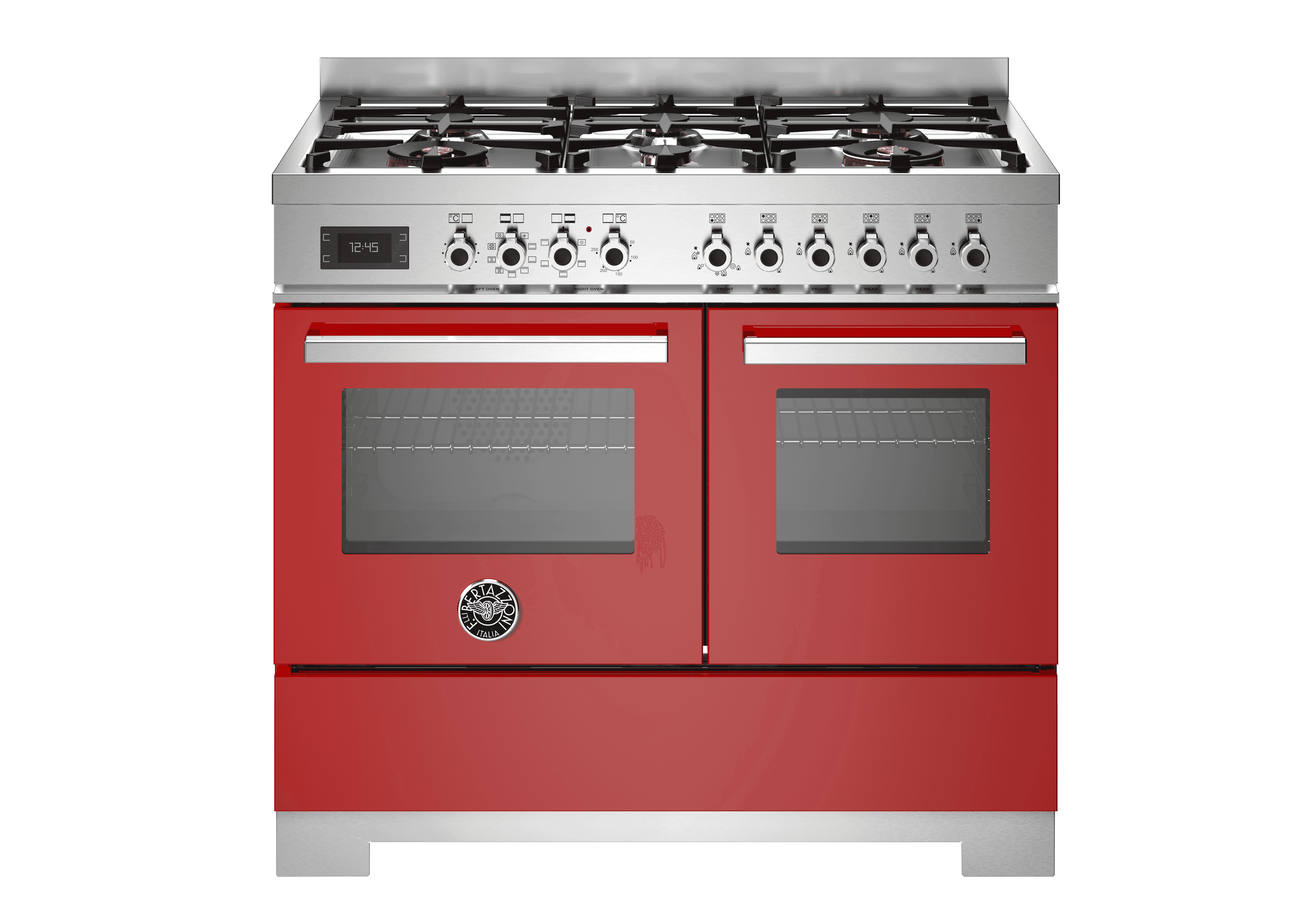 Bertazzoni, Professional-serien, Gasspis, 100 cm, 6 brännare, 2 ugnar. Röd