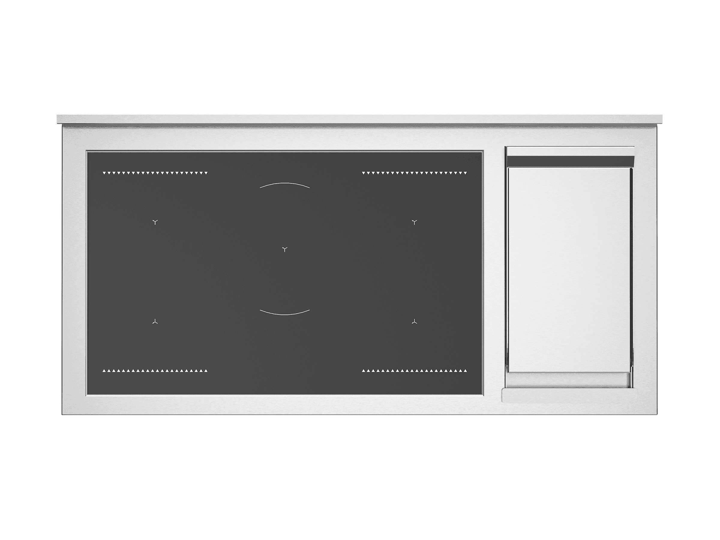 Bertazzoni, Professional-serien, Induktionsspis, 120 cm, 5 zoner + elektrisk stekbord, 2 ugnar. Rostfri