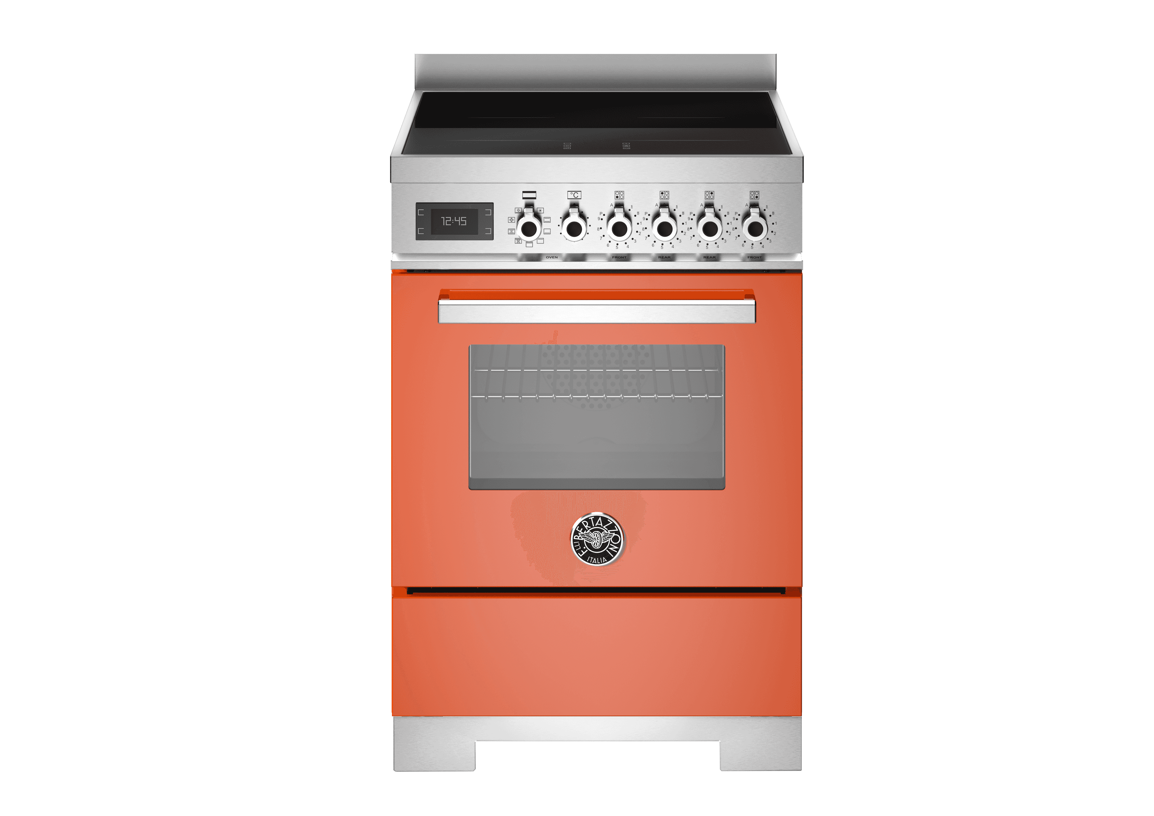 Bertazzoni, Professional-serien, Induktionsspis, 60 cm, 4 zoner, 1 ugn. Orange