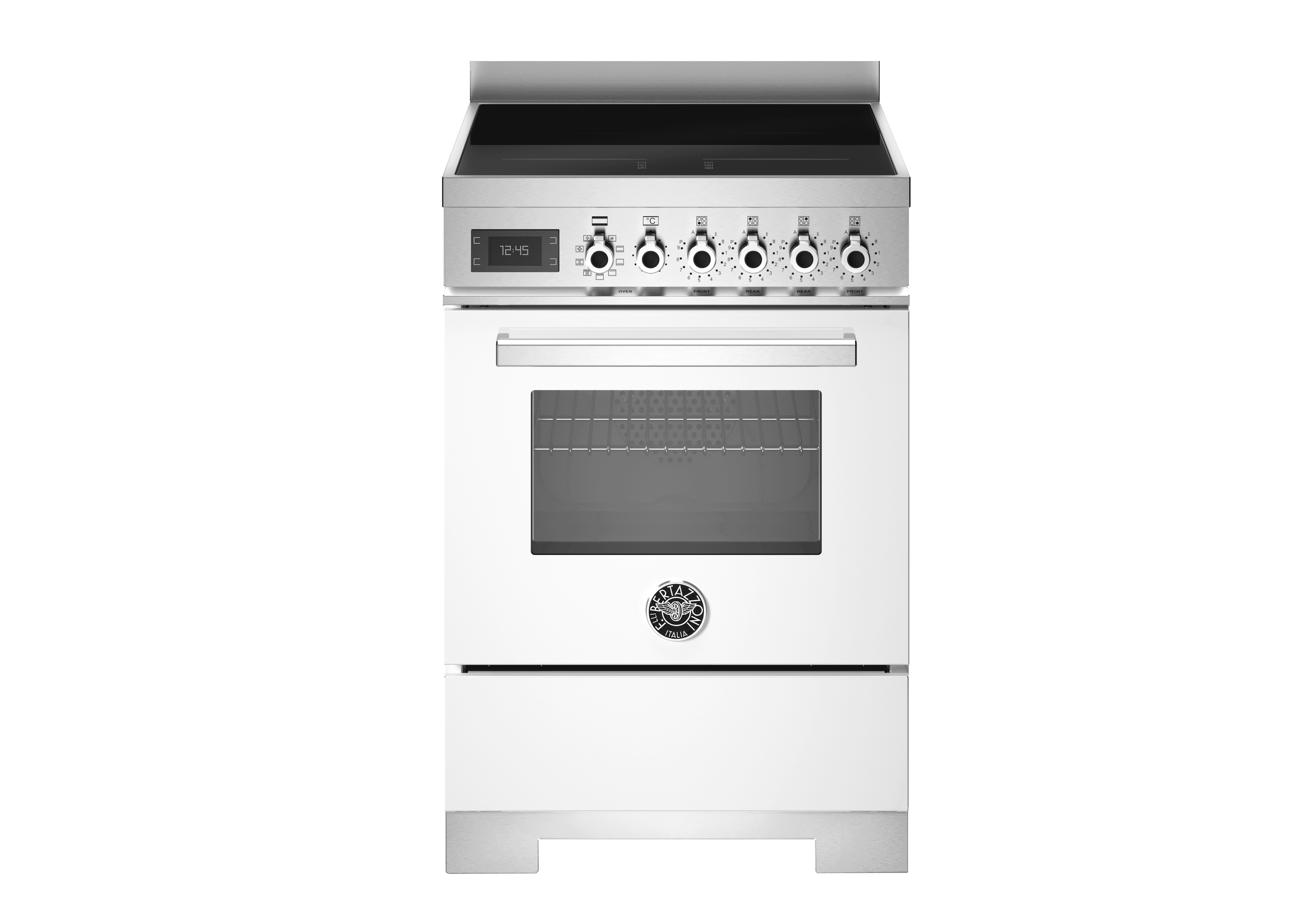 Bertazzoni, Professional-serien, Induktionsspis, 60 cm, 4 zoner, 1 ugn. Vit