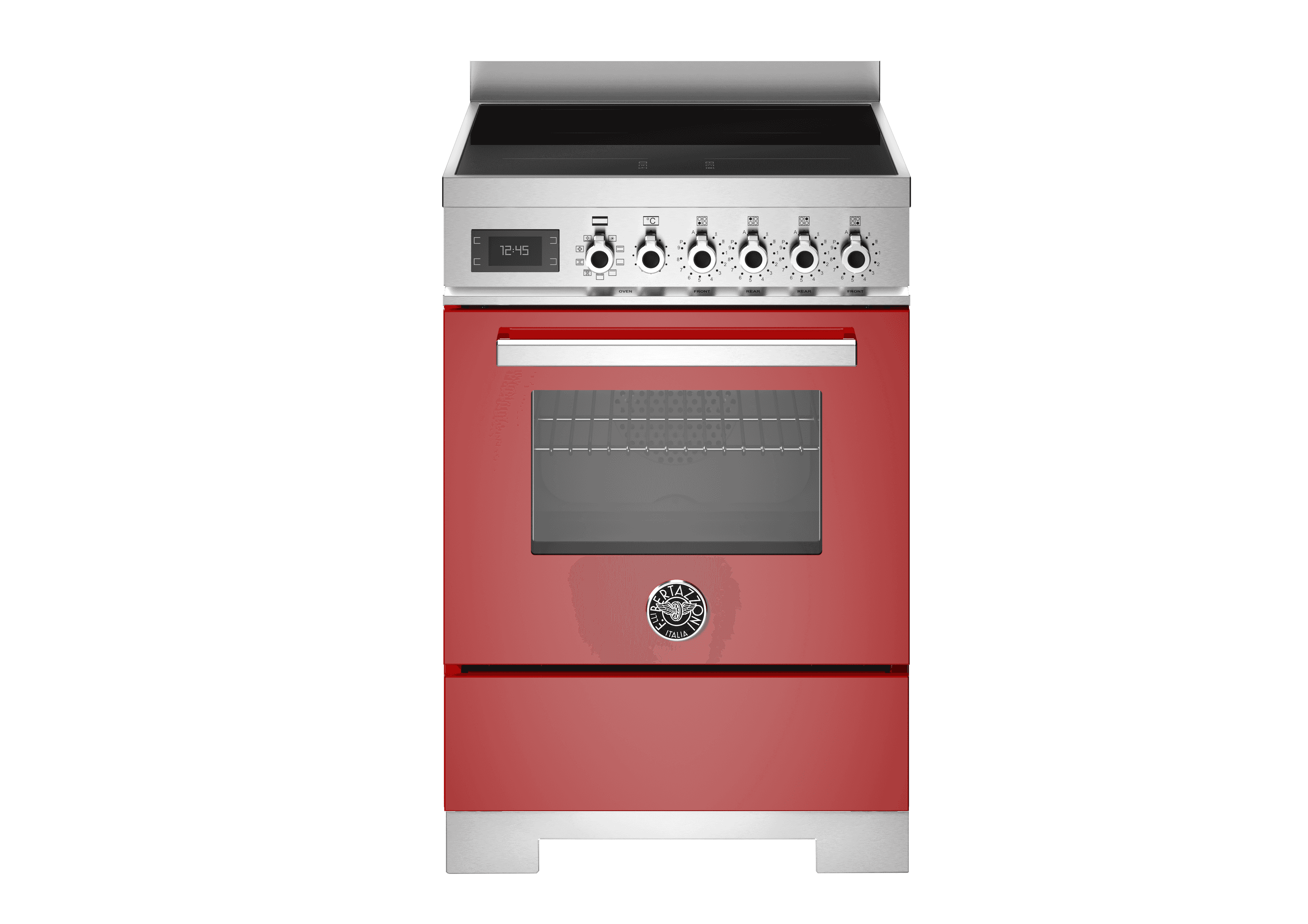 Bertazzoni, Professional-serien, Induktionsspis, 60 cm, 4 zoner, 1 ugn. Röd